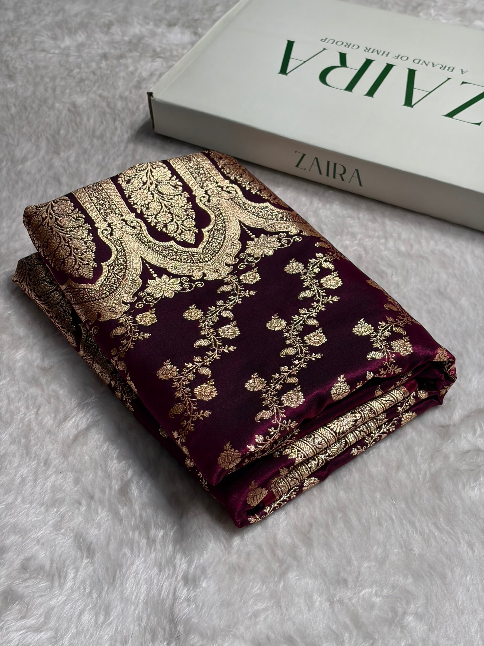 Ultra Light Weight Satin Silk Cross in Dark Wine Shades SS11