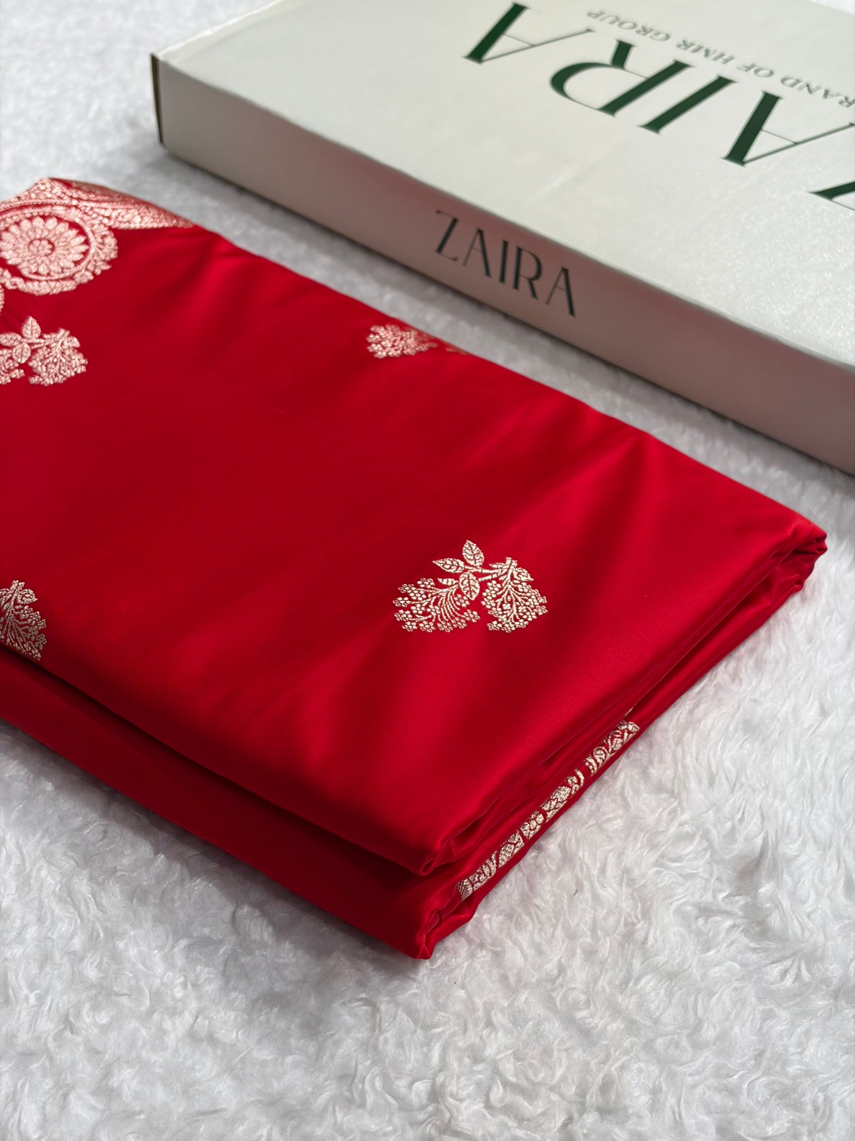 Red Shades Banarasi Boota Pattern Floral Mashru Silk Saree MSM-110