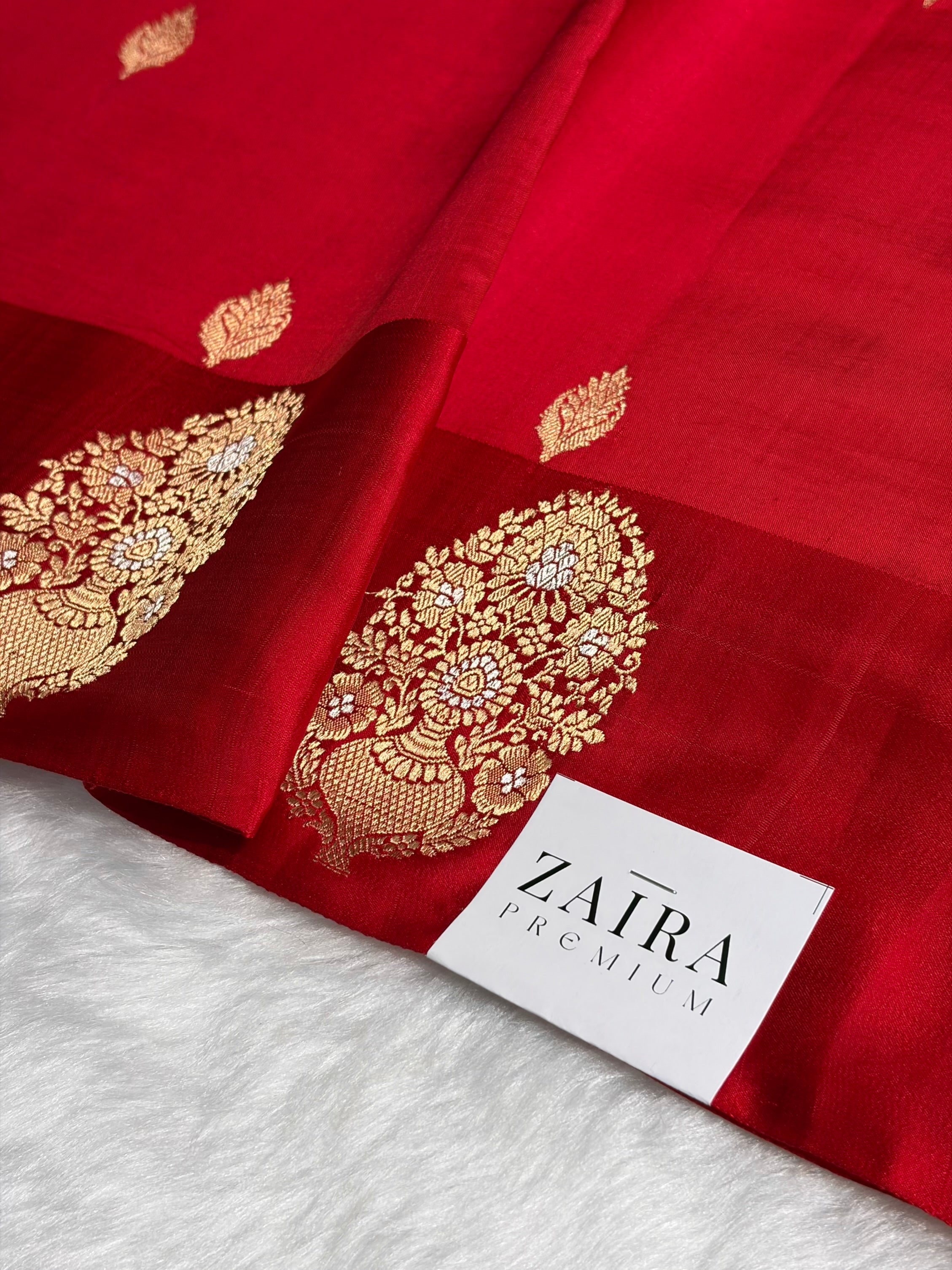 Red Shades Handwoven Pure Raw Mango Silk RM-49