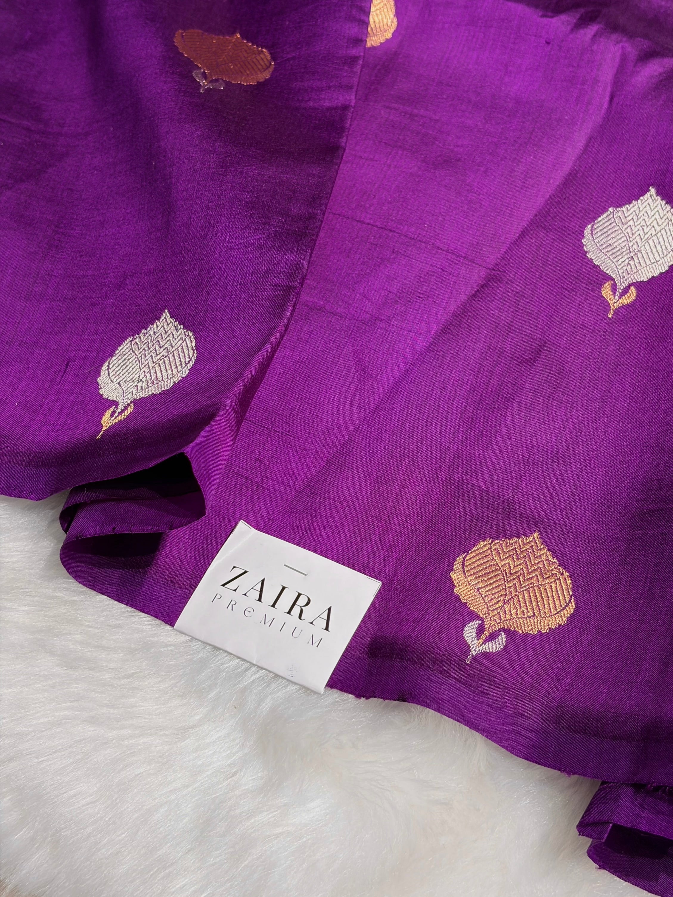 Wine Shades Boota Handwoven Pure Raw Mango Silk RM-10