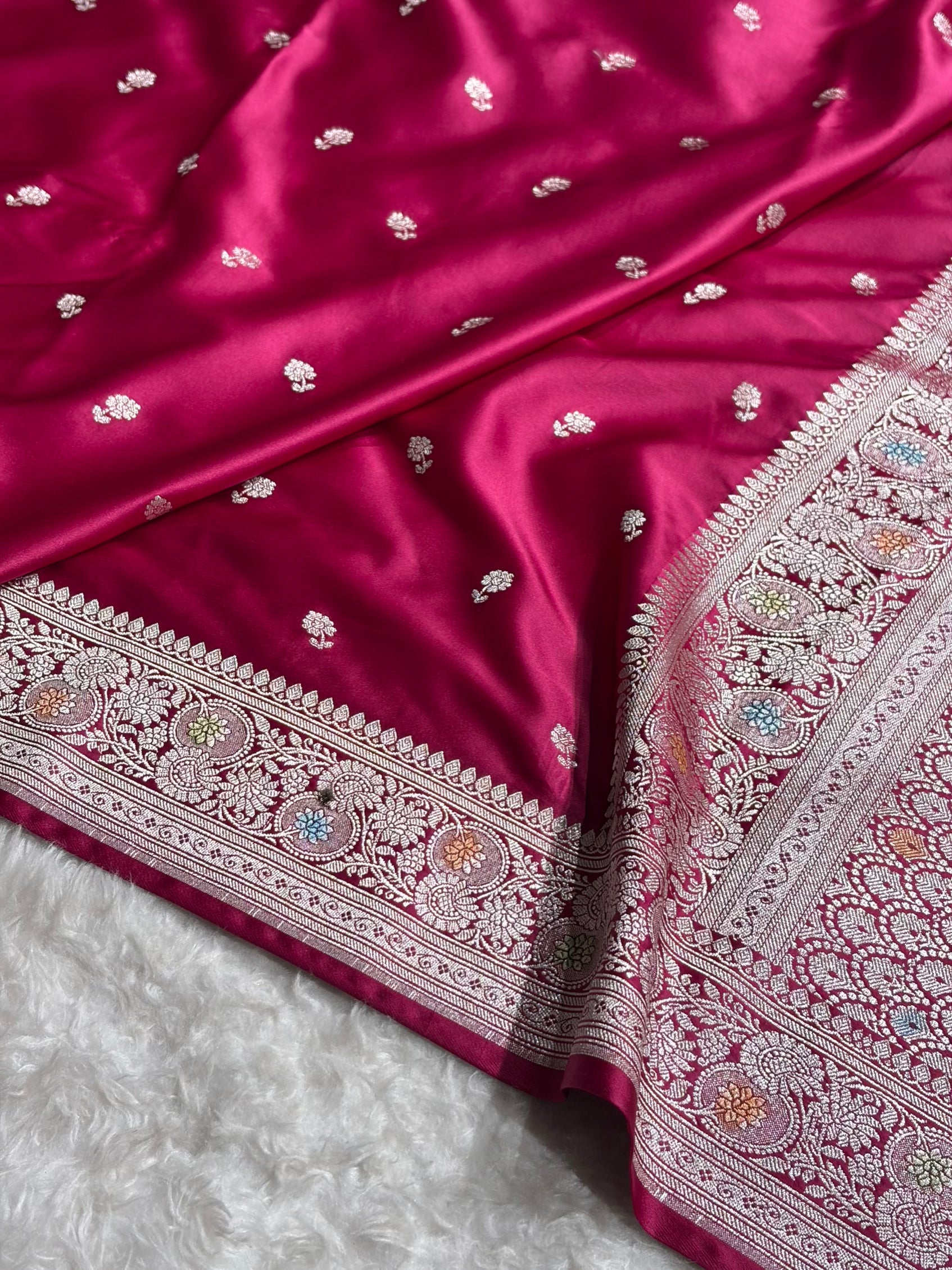 Rani Shades Minakari Booti Mashru Silk Saree MCS73