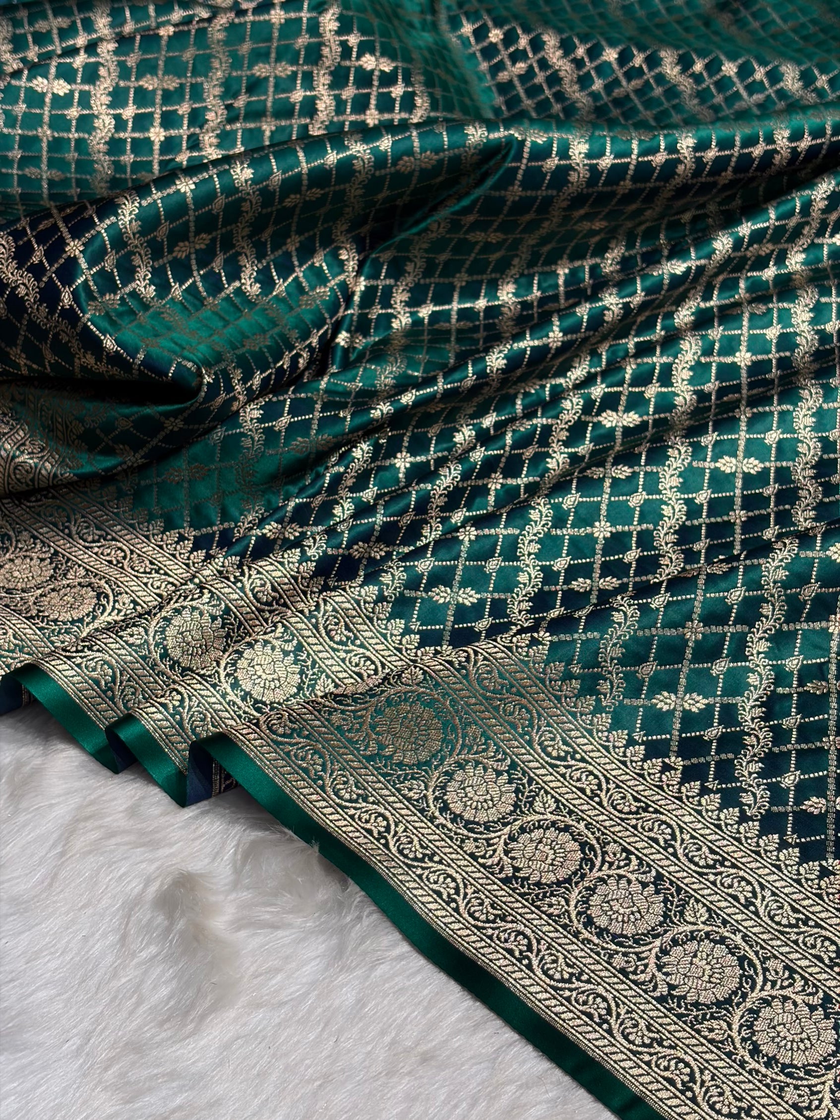 Peacock Banarasi Brocade Soft Katan Silk Saree SKB-01