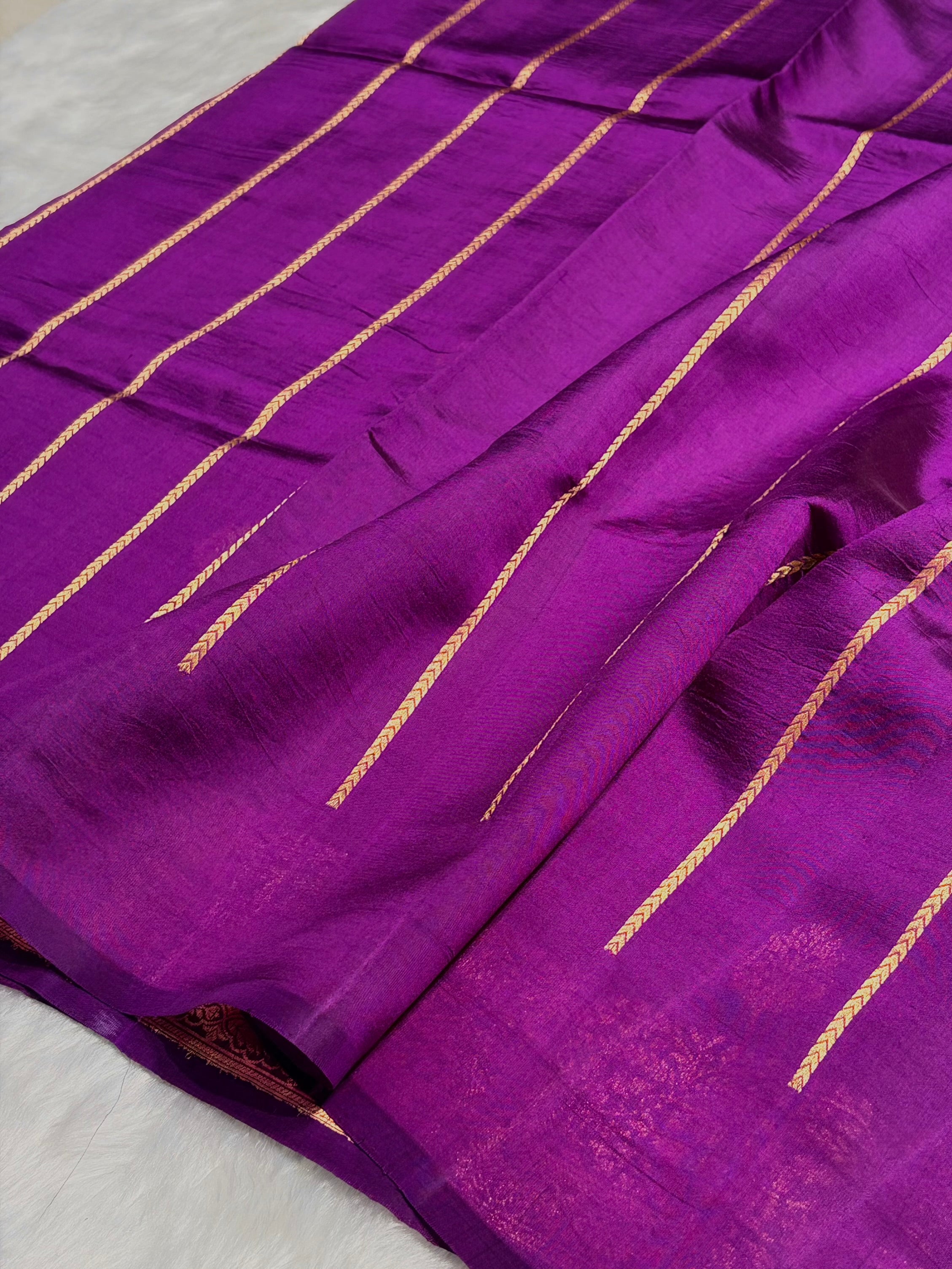Purple Shades Meena Boota Handwoven Raw Mango Silk RM-31