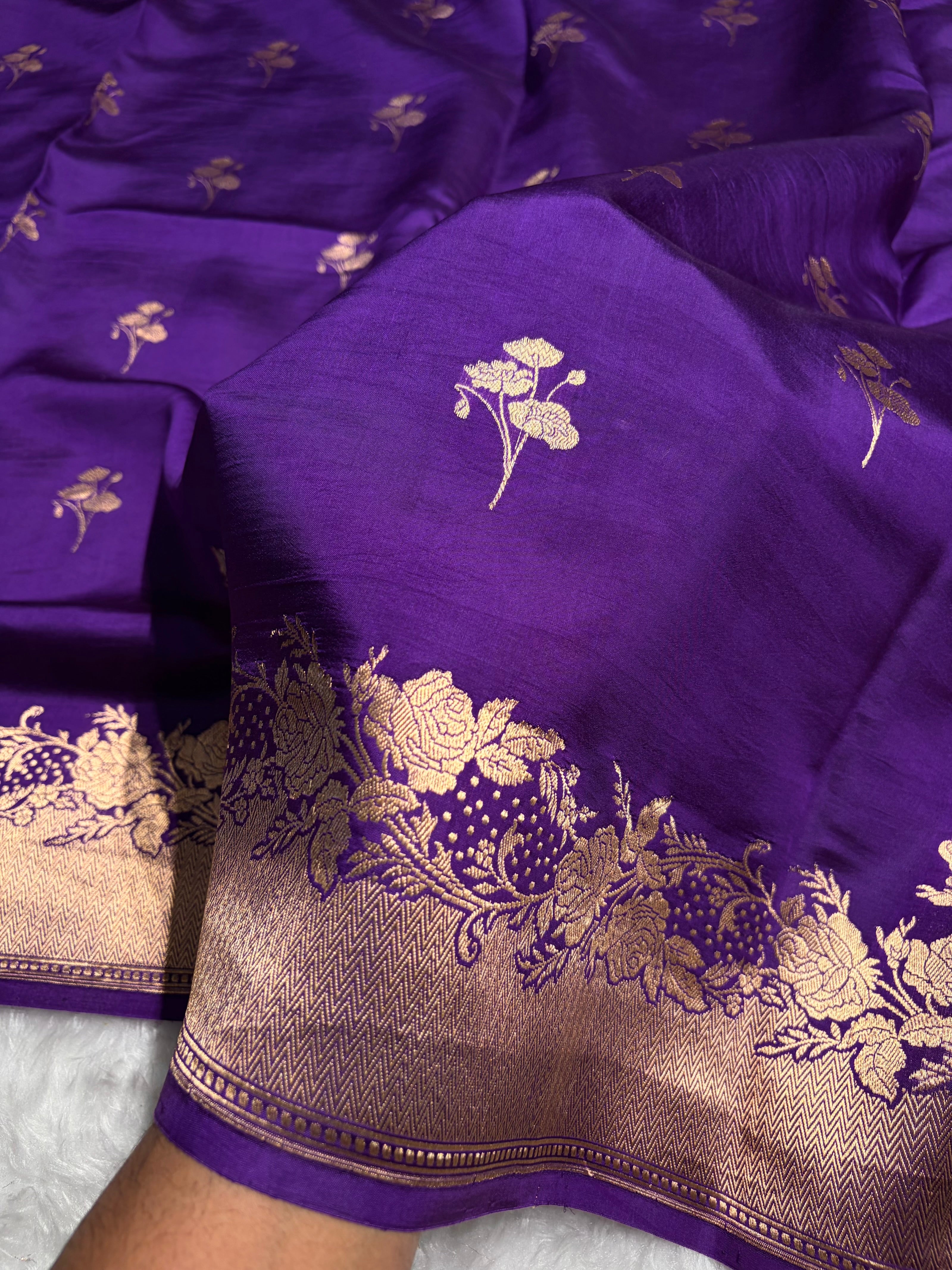 Purple Shades Handwoven Pure Raw Mango Silk RM-55