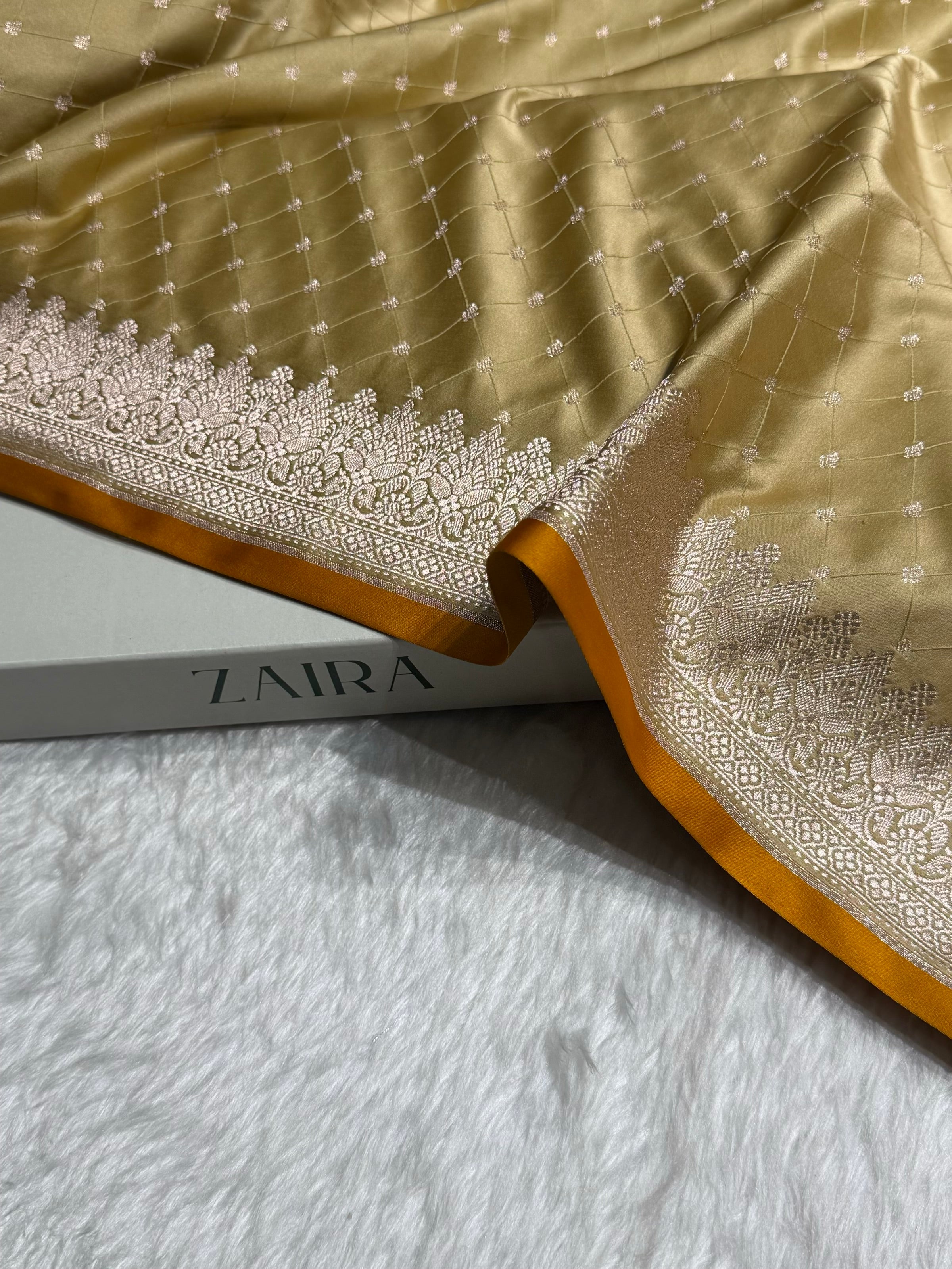 Banarasi Tusser Shades Tanchoi Motif Mashru Silk Saree MST-09