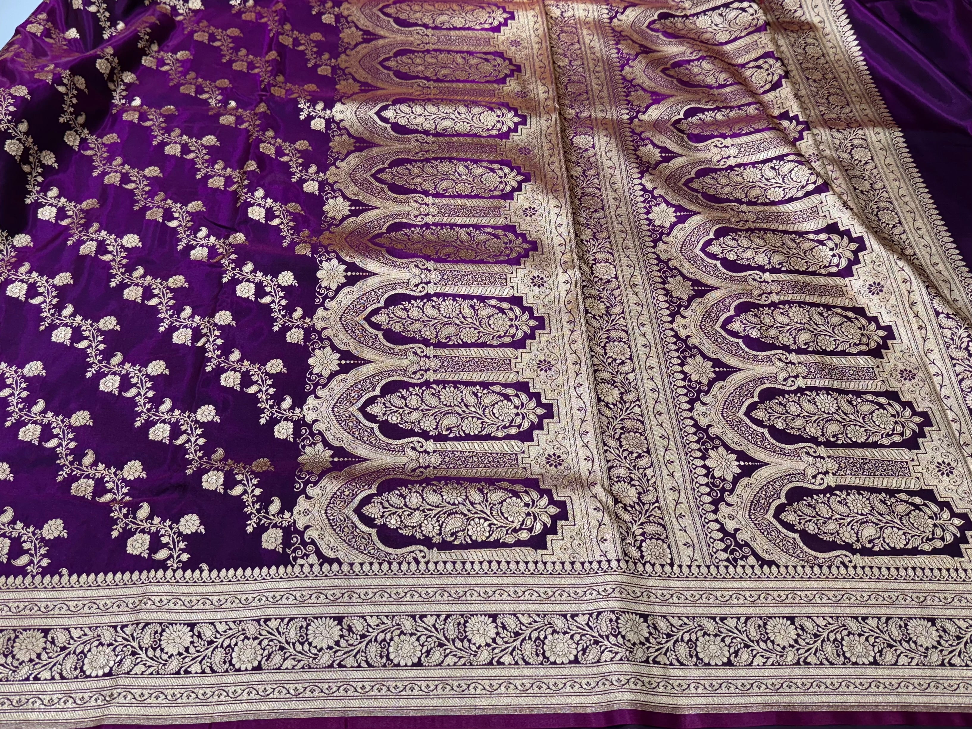 Ultra Light Weight Satin Silk Cross in Wine Shades SS11