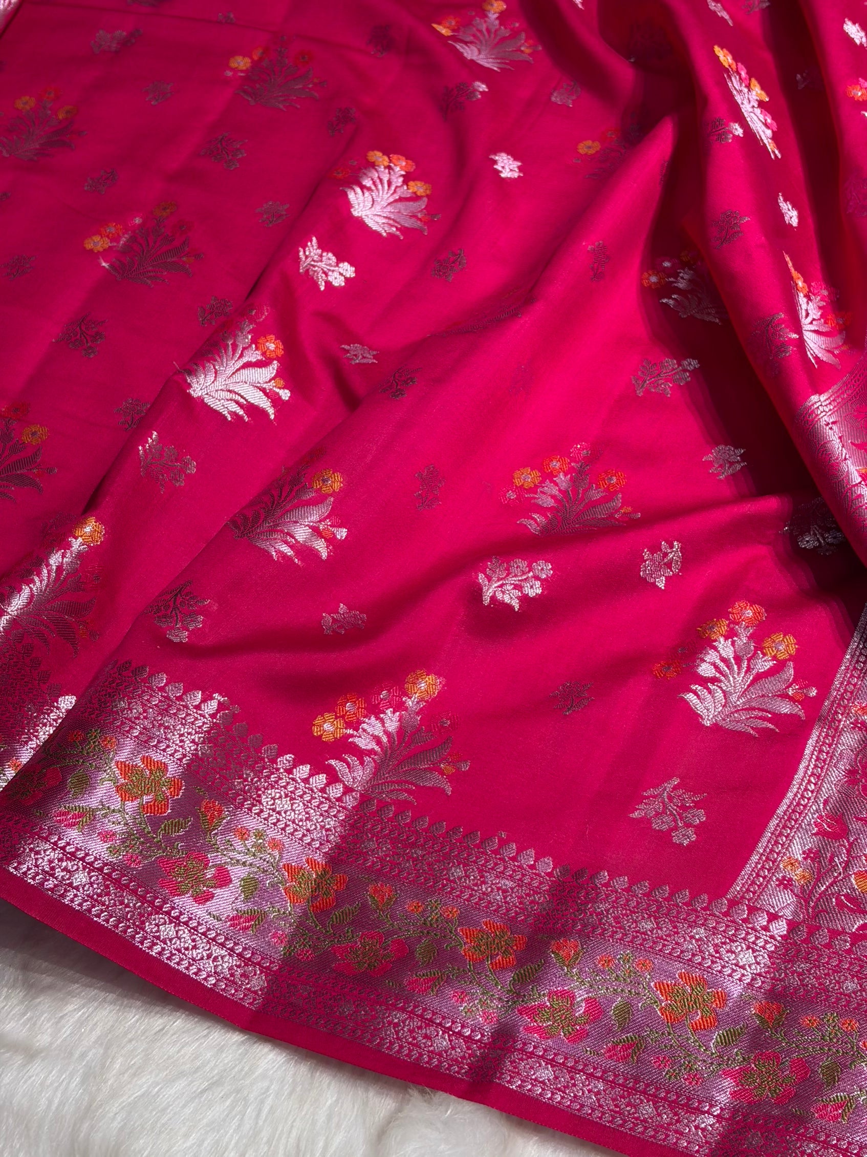 Minakari Pink Shades Pure Chiniya Silk CH-01