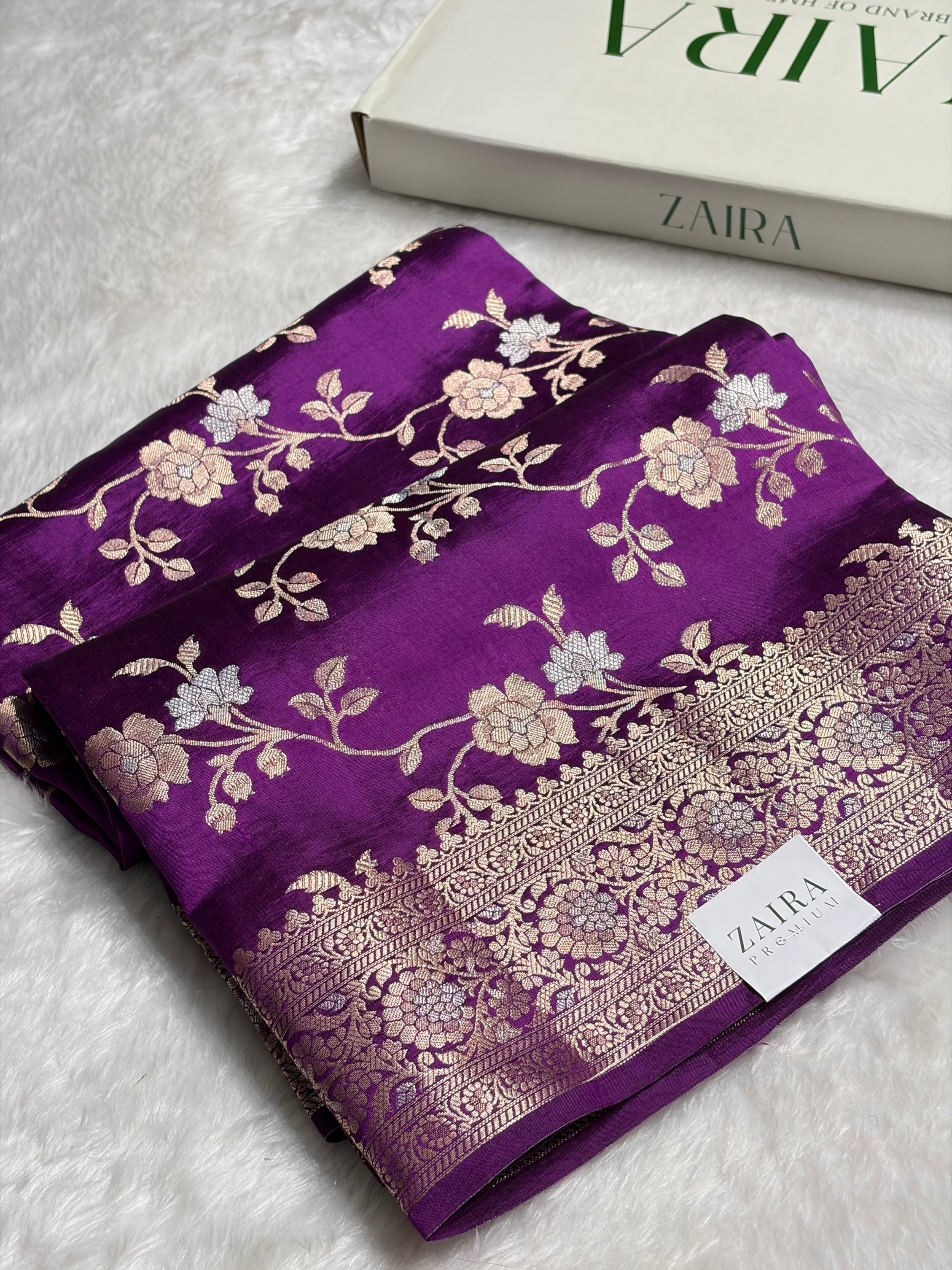 Wine Shade Minakari Pure Caramel Silk Saree CS-04