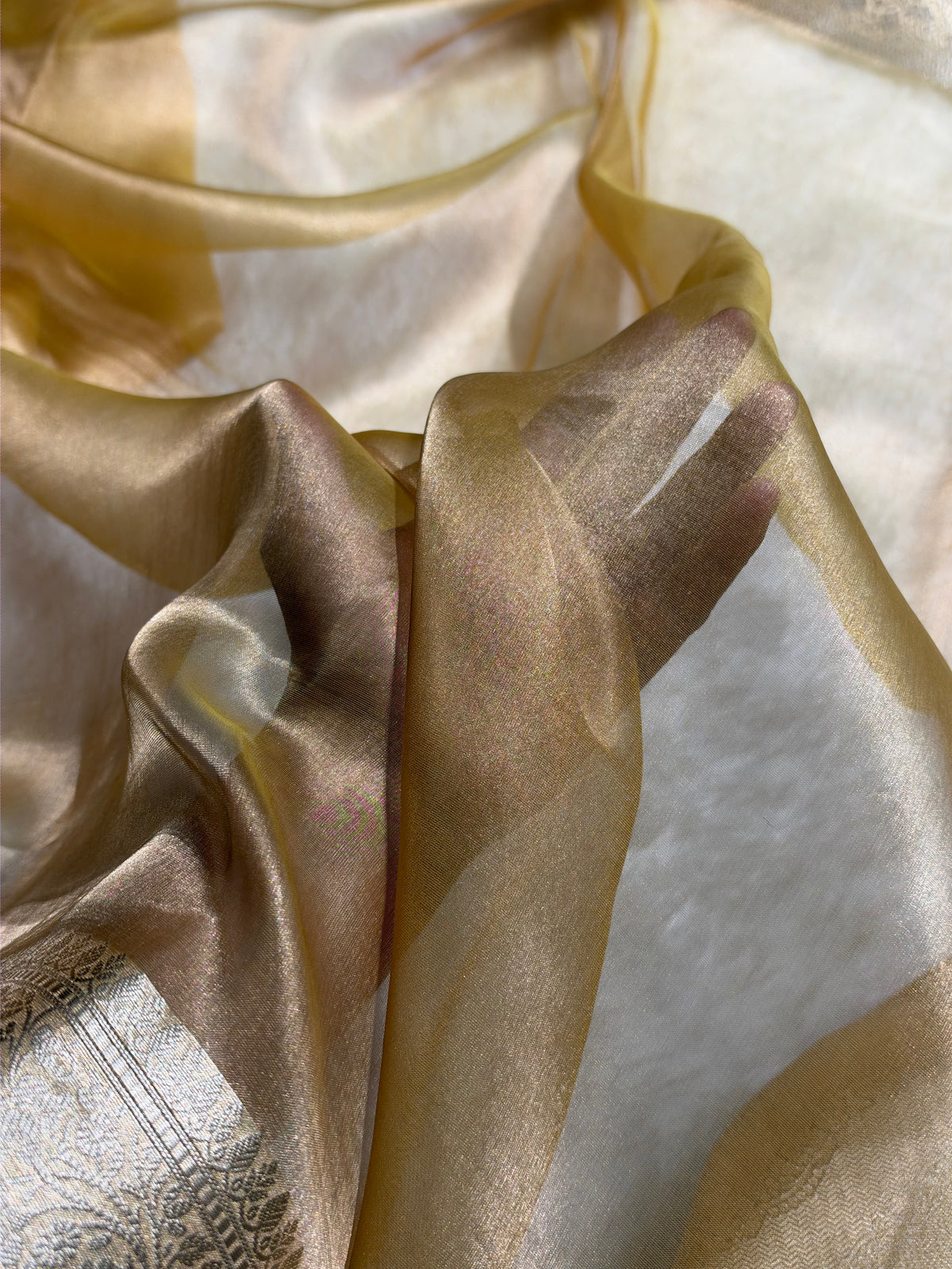 Banarasi Lemon Shades Pure Tissue Silk Saree PT-61