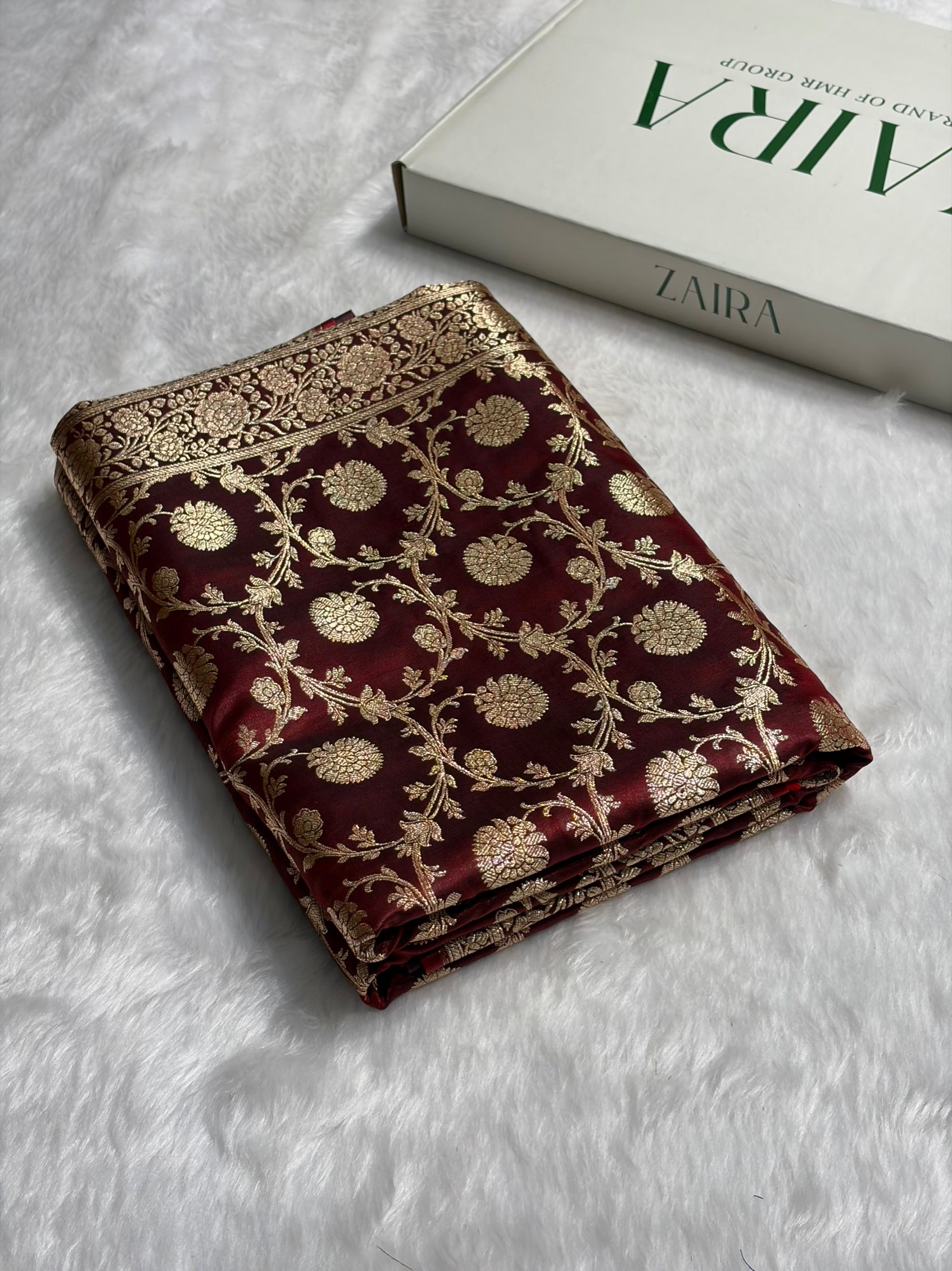 Light Weight Maroon shades Satin Silk Saree SS15