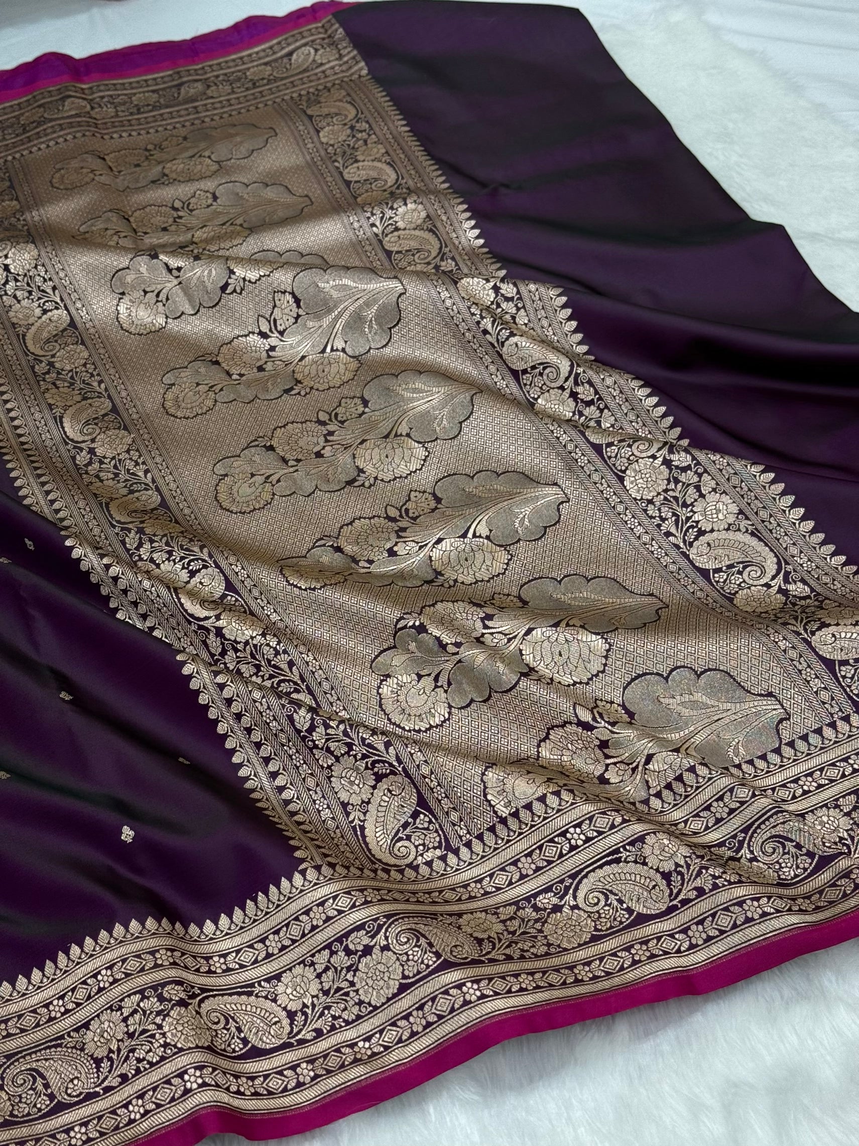 Wine Shades Mashru Silk Saree for Festive Seasons MSM 66