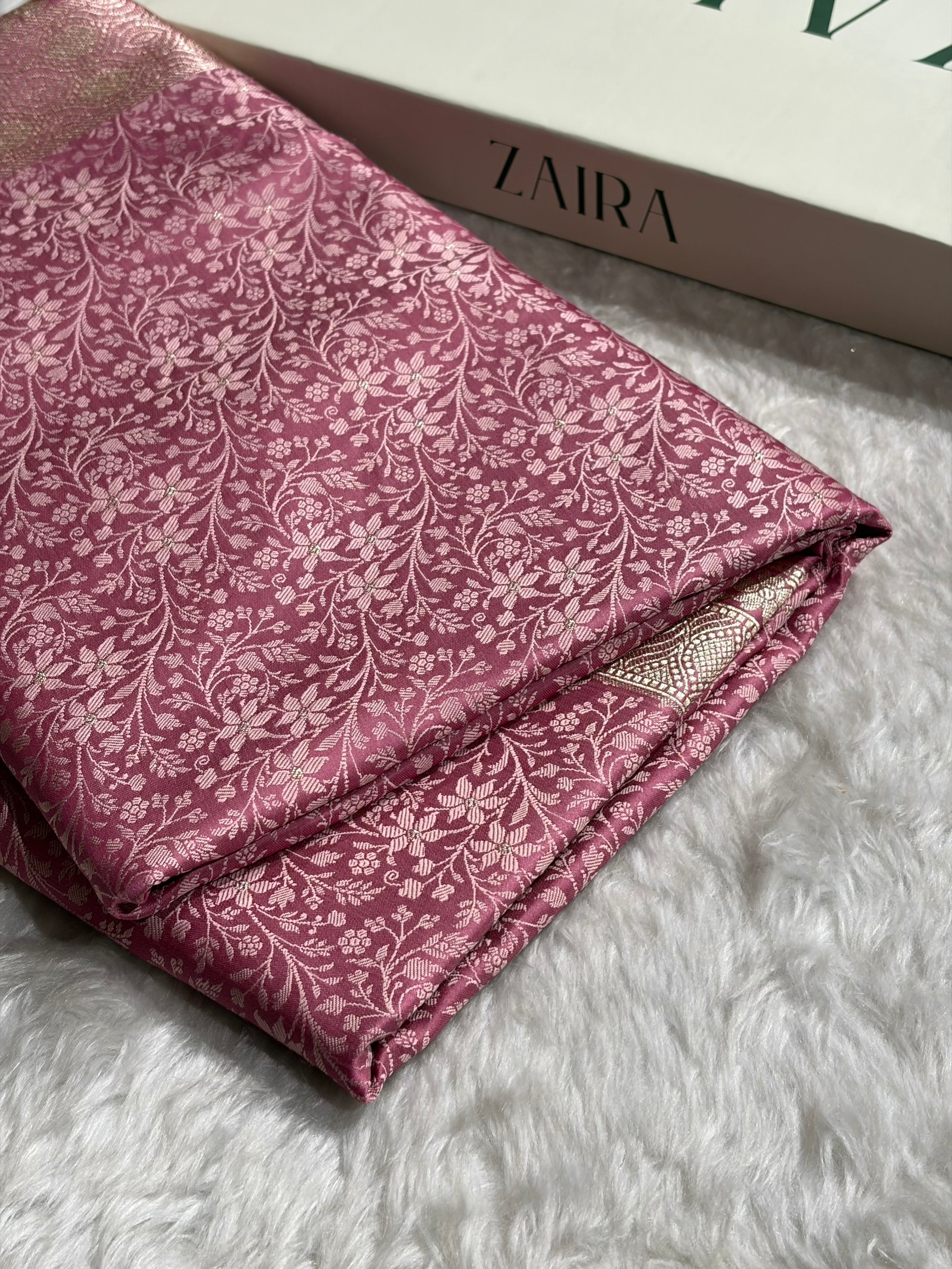 Mauve Shades Tanchoi Motif Mashru Silk Saree MST-15