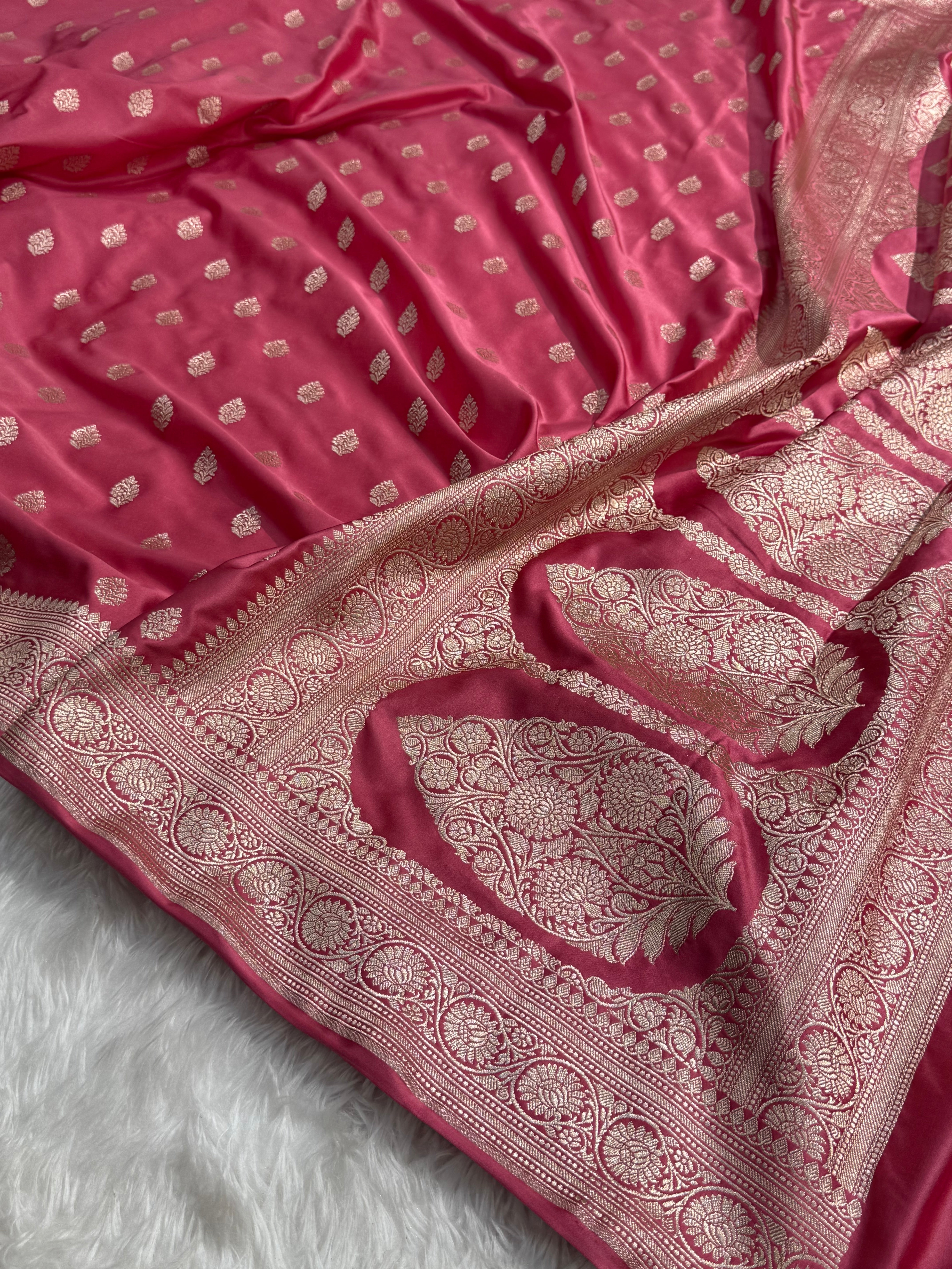 Blush Baby Pink Shade Mashru Silk Boota MS17