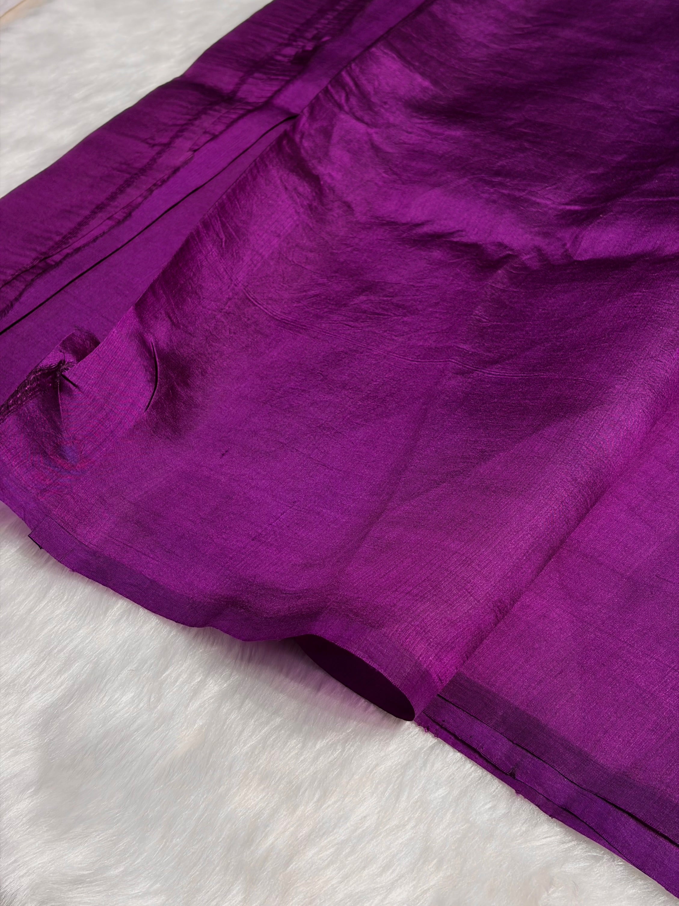 Wine Shades Boota Handwoven Pure Raw Mango Silk RM-10