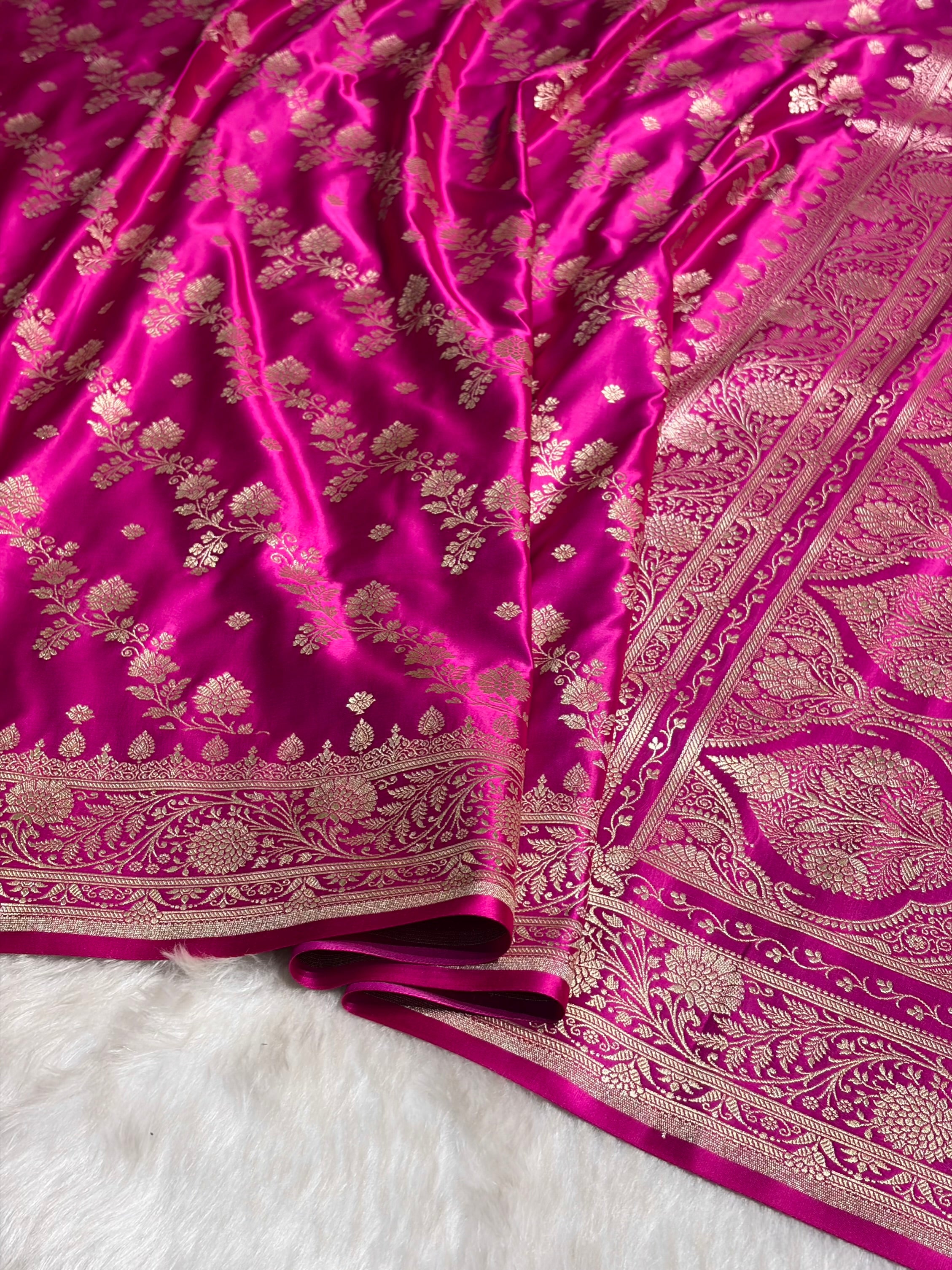 Rani Cross & Booti Banarasi Katan Silk Saree SK24