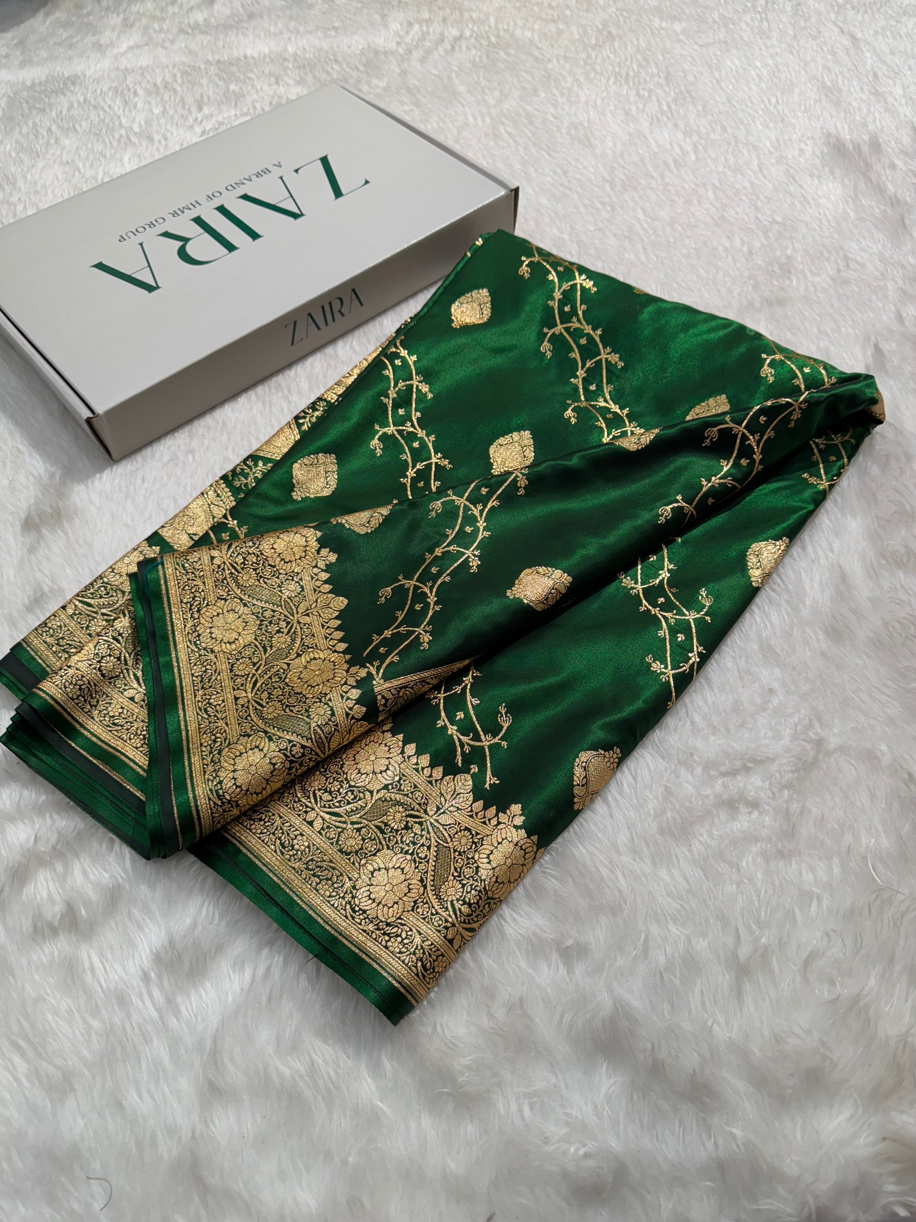 Ultra Light Weight Satin Silk Cross in BOTTLE GREEN Shades SS12