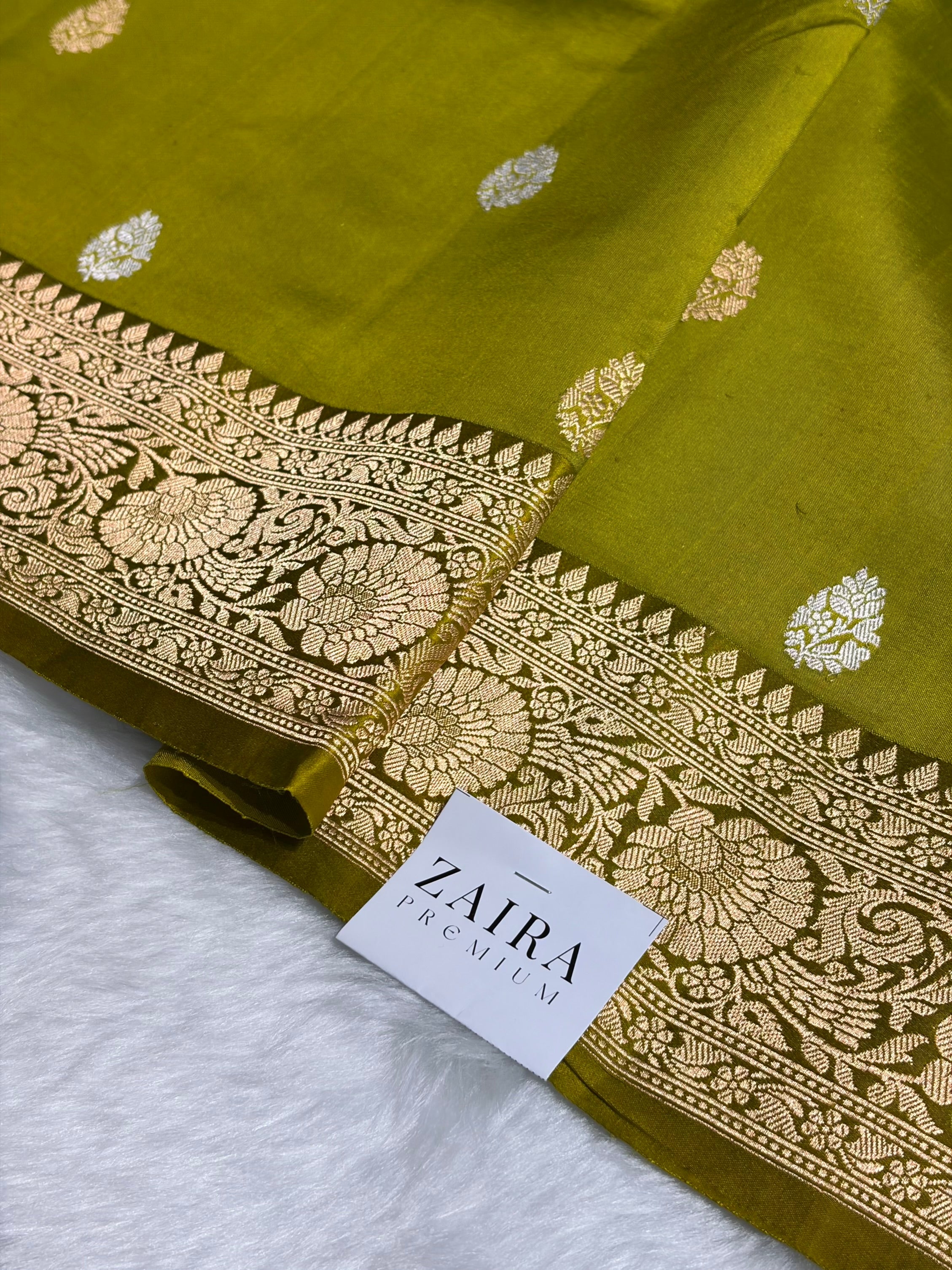 Liril Mehendi Boota Handwoven Raw Mango Silk RM-32