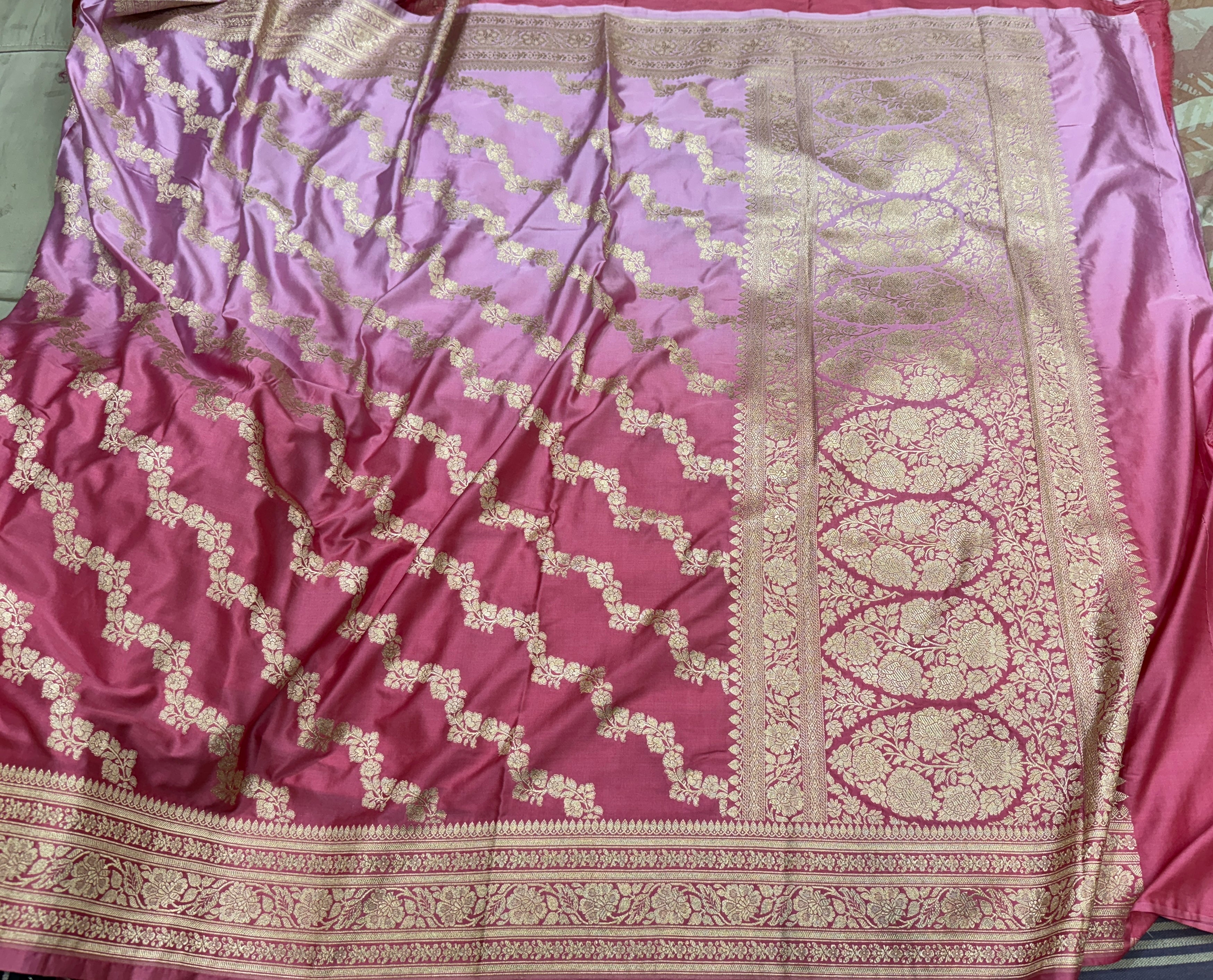 Pink Ombre Saree