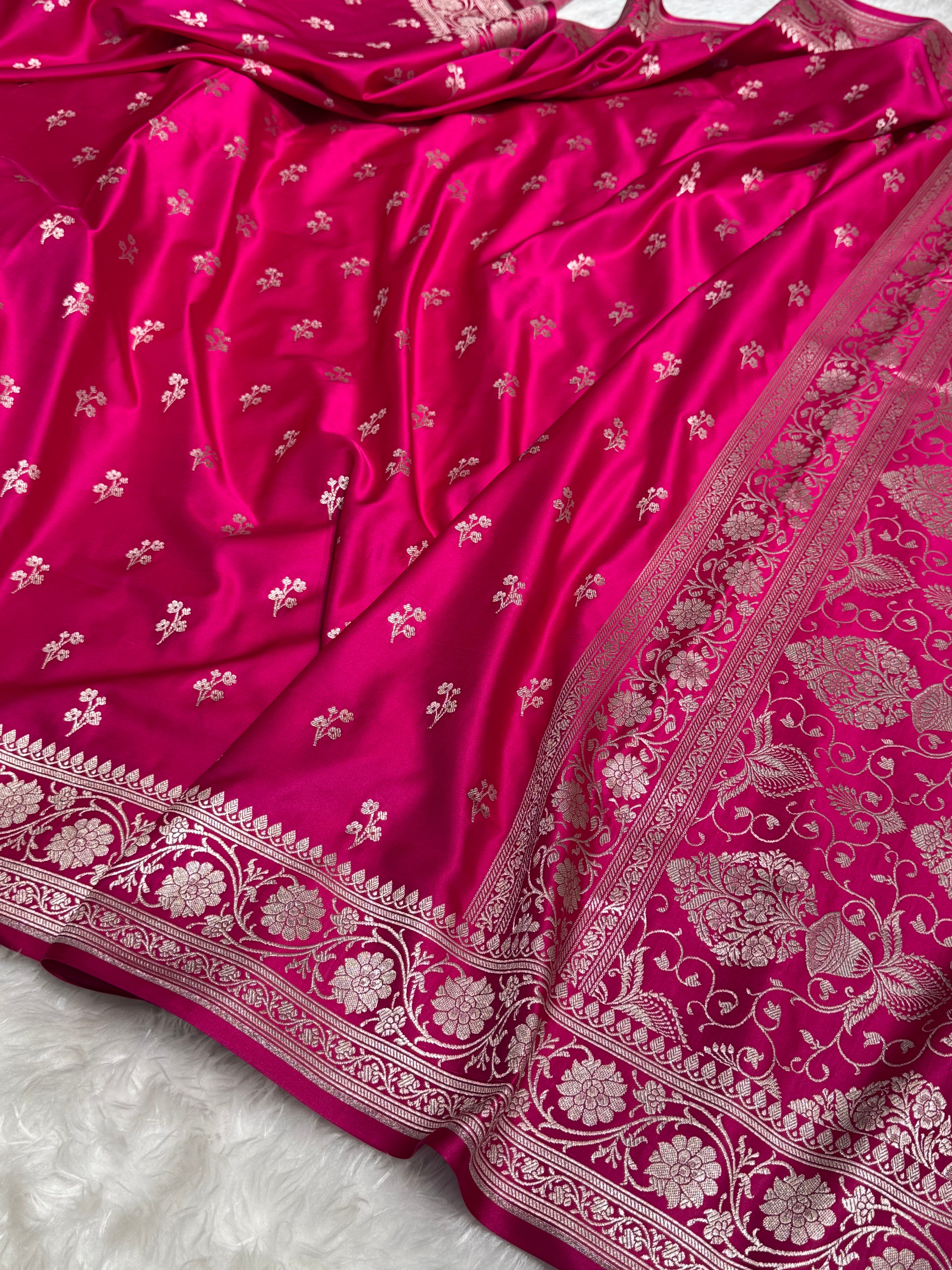 Rani Booti Mashru Silk Saree