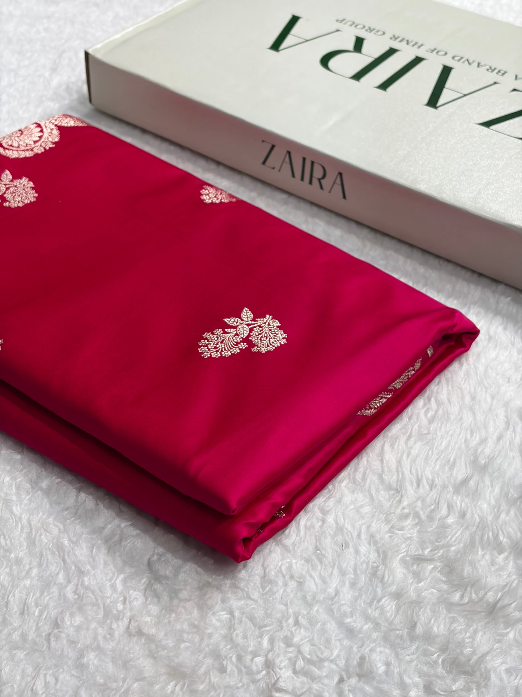 Cross Rani Shades Banarasi Boota Pattern Floral Mashru Silk Saree MSM-110