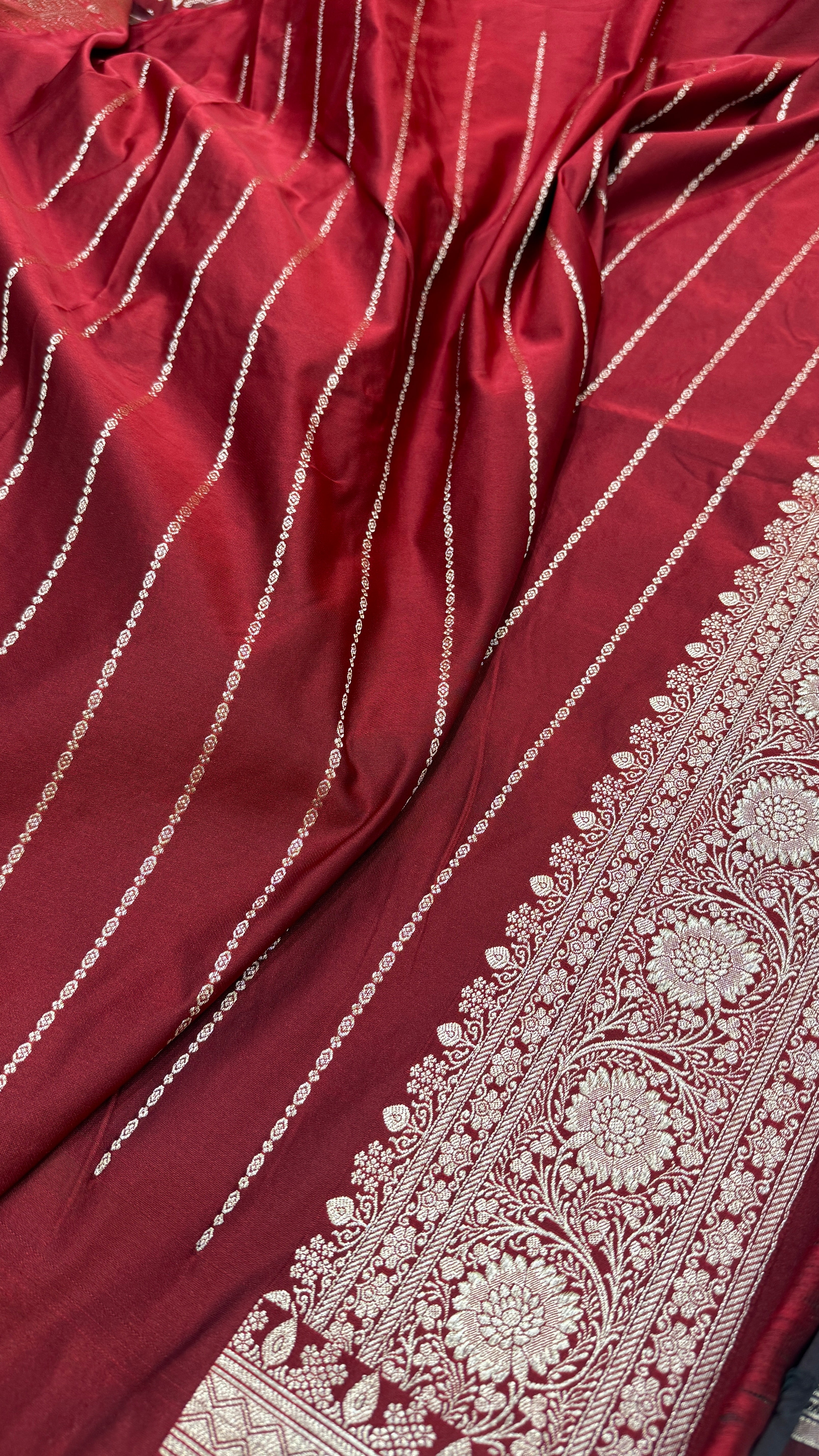New Mahroon Jaal Mashru Silk Saree for Festive Seasons
