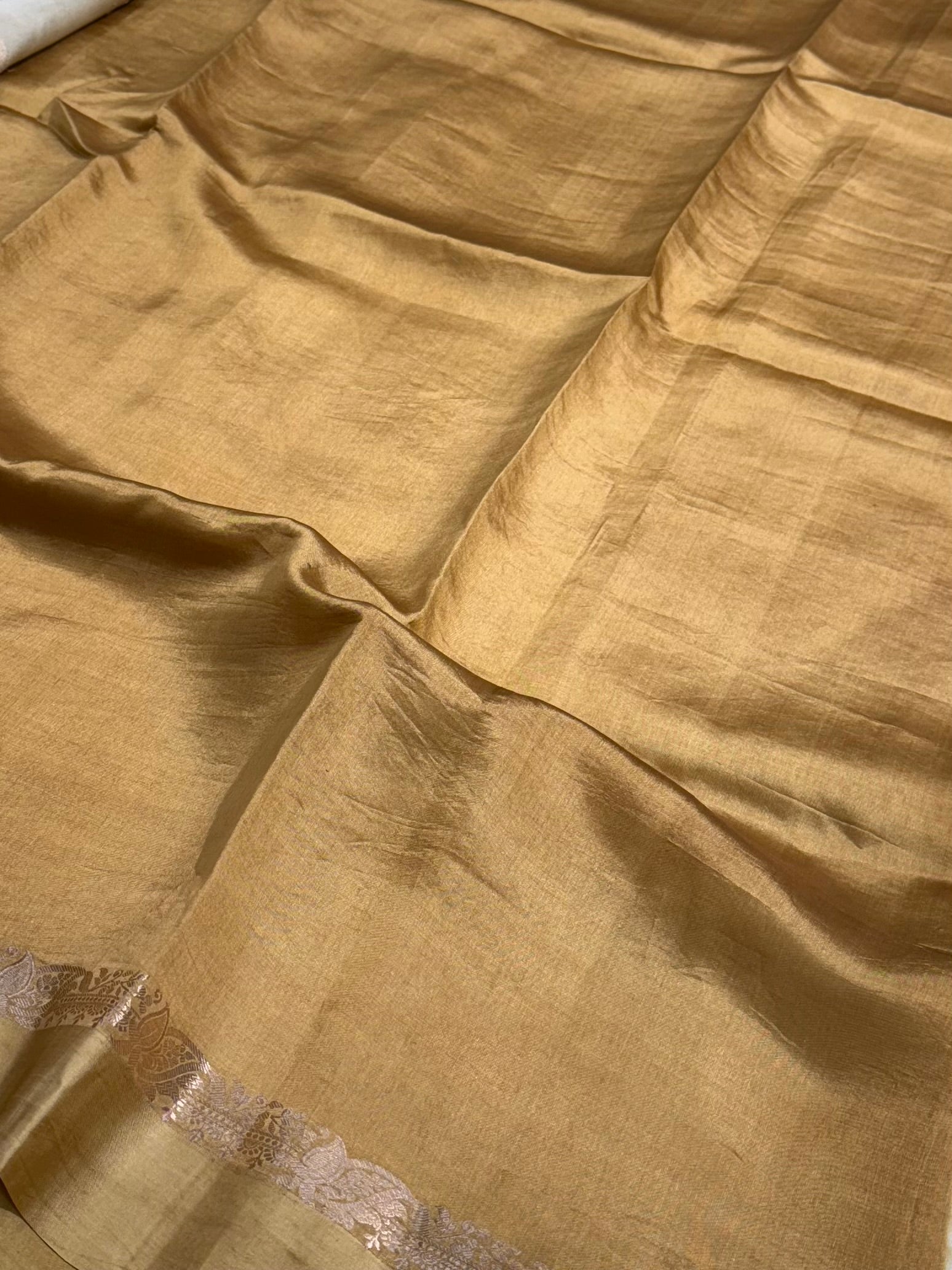 Tussar Brown Handwoven Paper Mango Silk