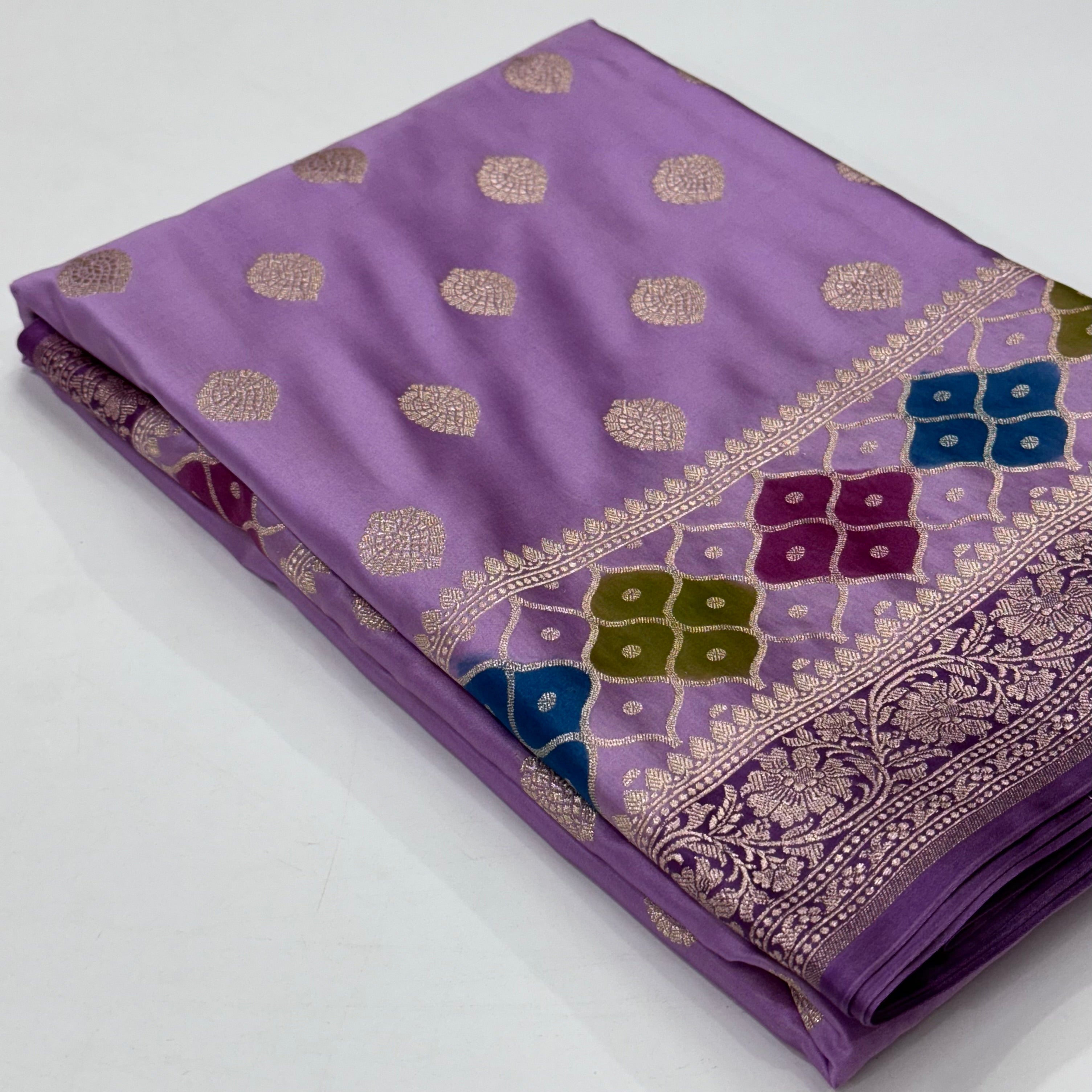 Lavender Rangkart Skirt Mashru Silk Saree