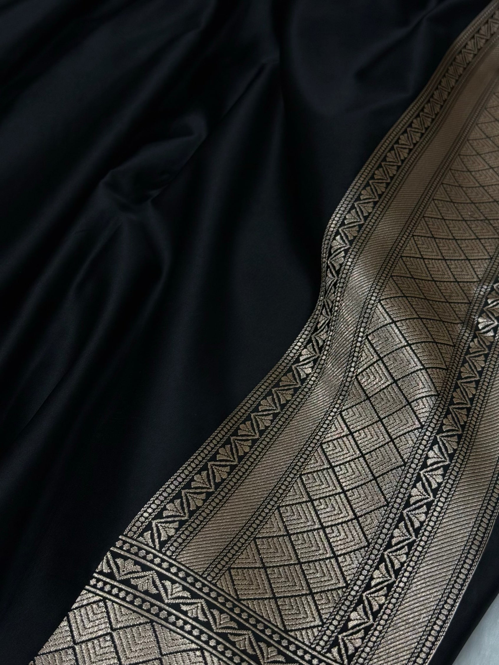 Black Mashru Silk Saree for Festive Seasons MSM 24