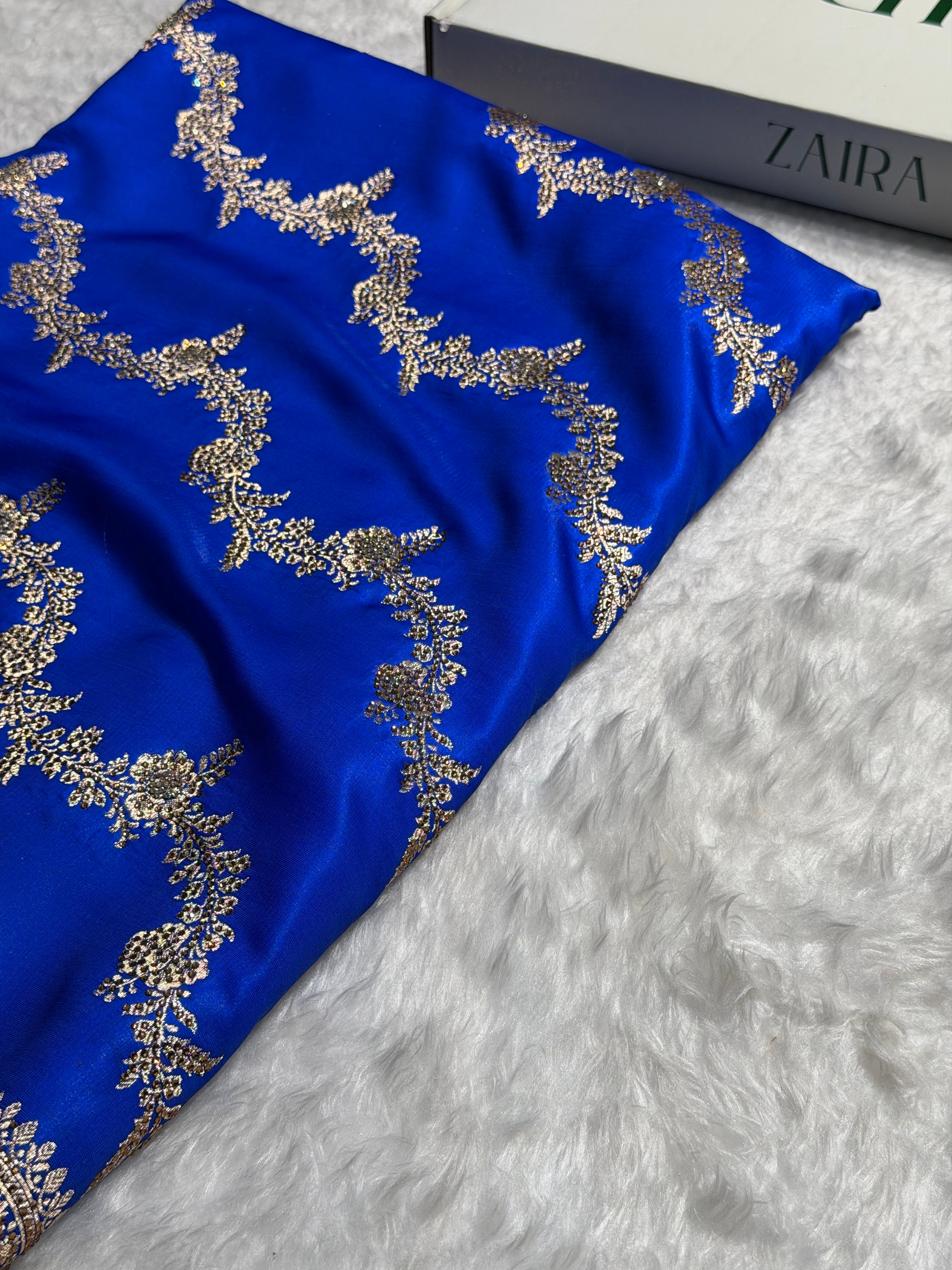 Bridal Royal Blue Cross with Swarovski Stone Work BSS-10