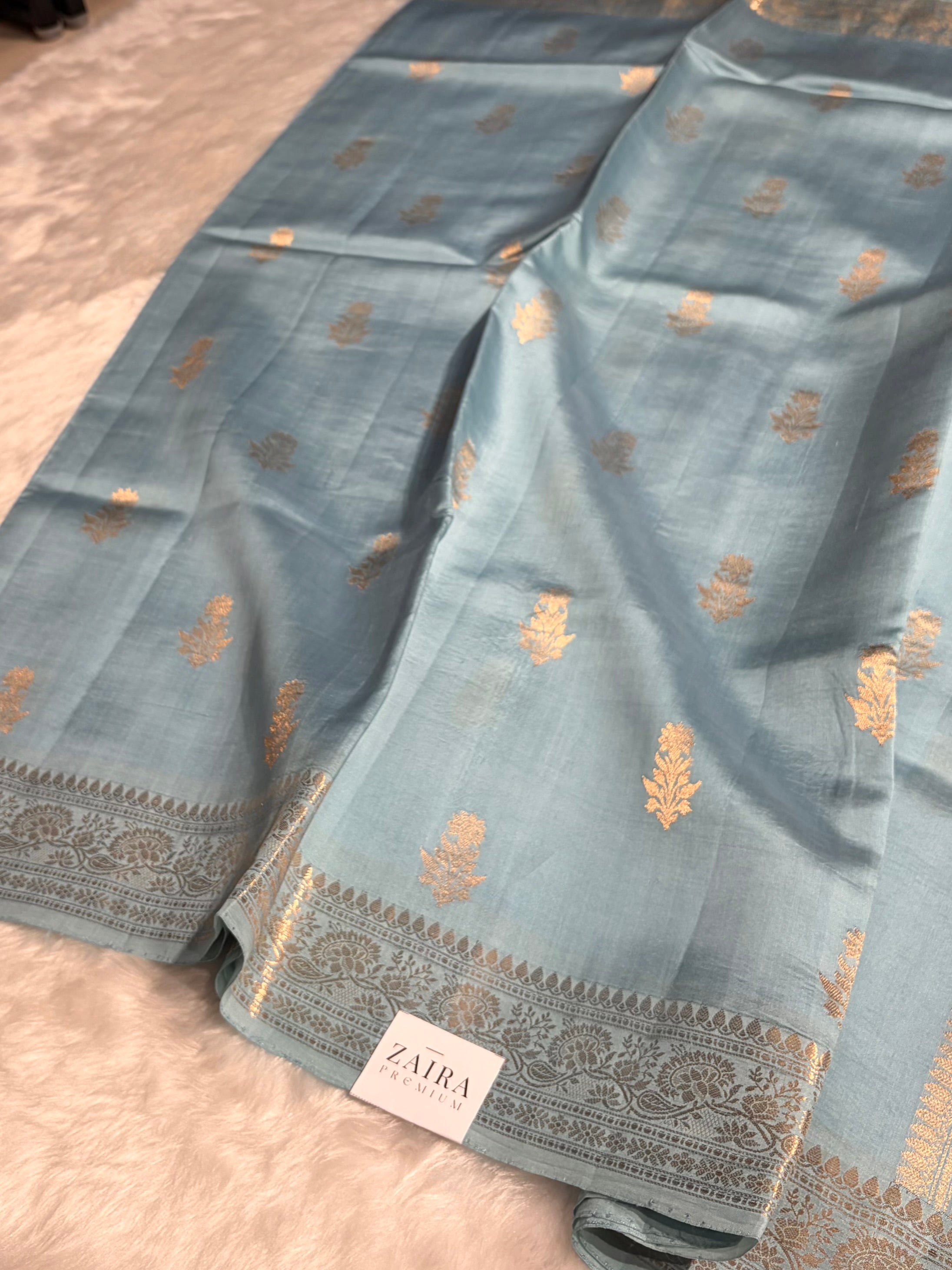 Lavender Shades Handwoven Pure Raw Mango Silk RM-46