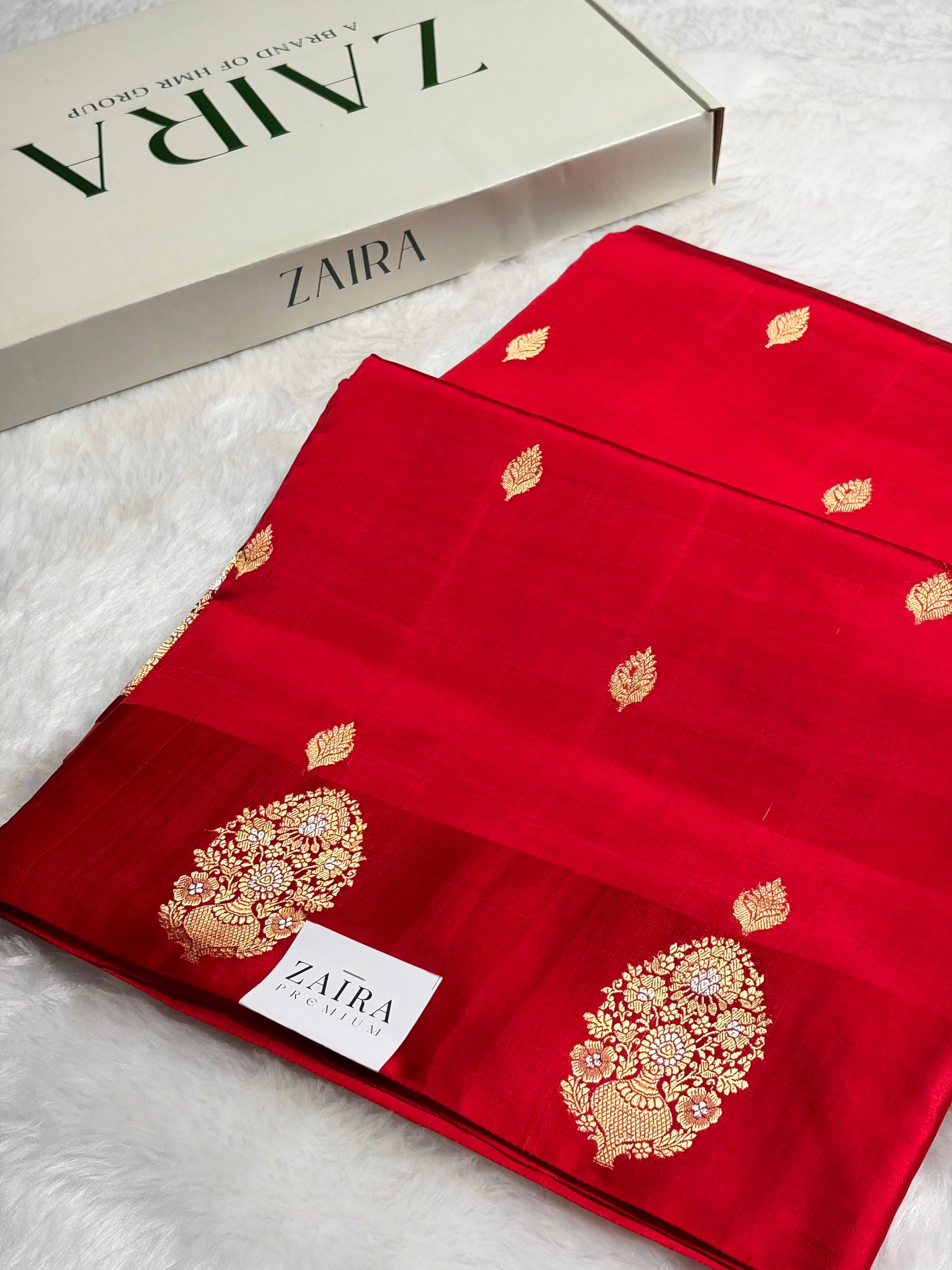 Red Shades Handwoven Pure Raw Mango Silk RM-49