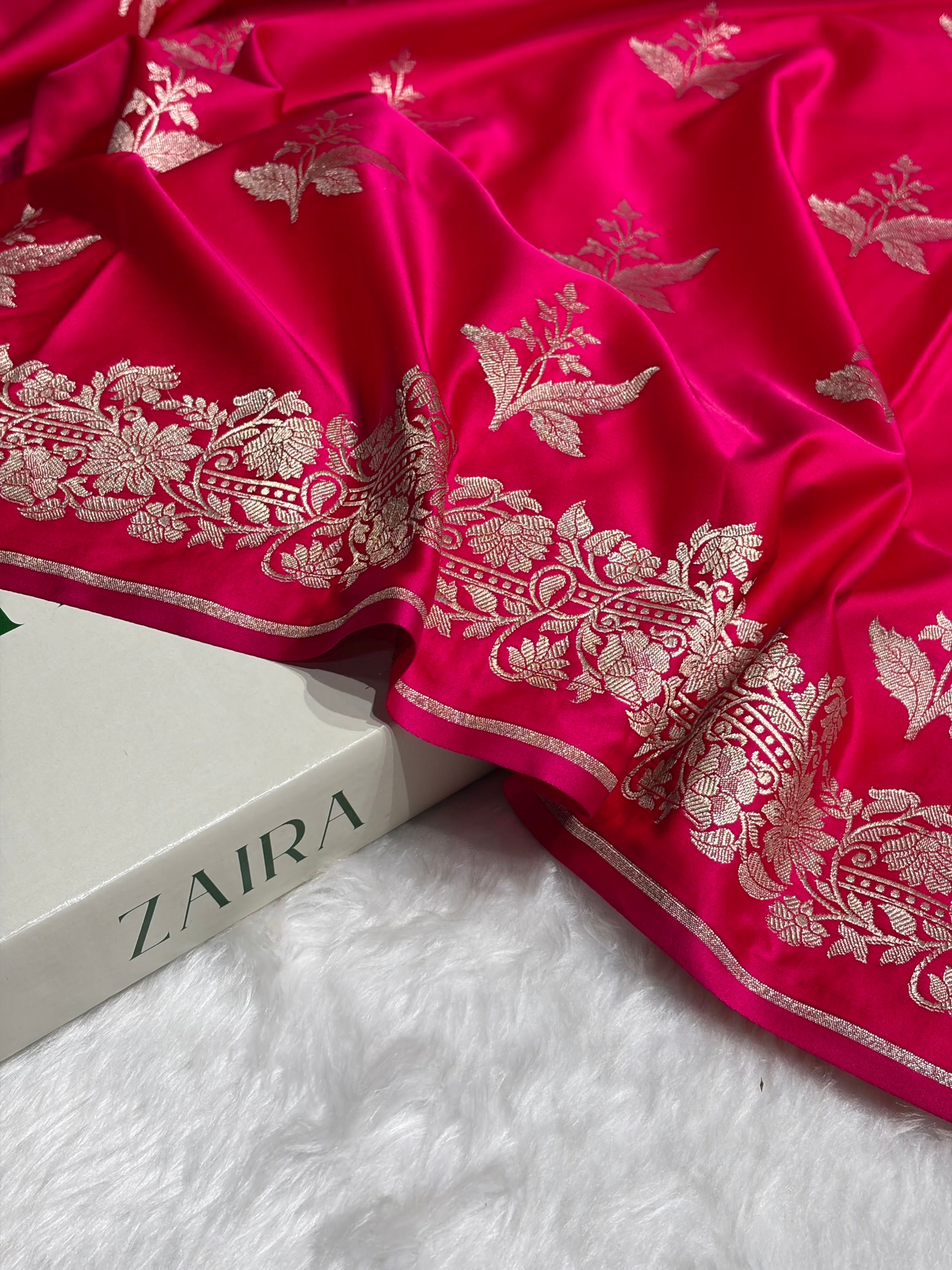 Rani Cross Shades Floral Boota Mashru Silk Saree MSM-67