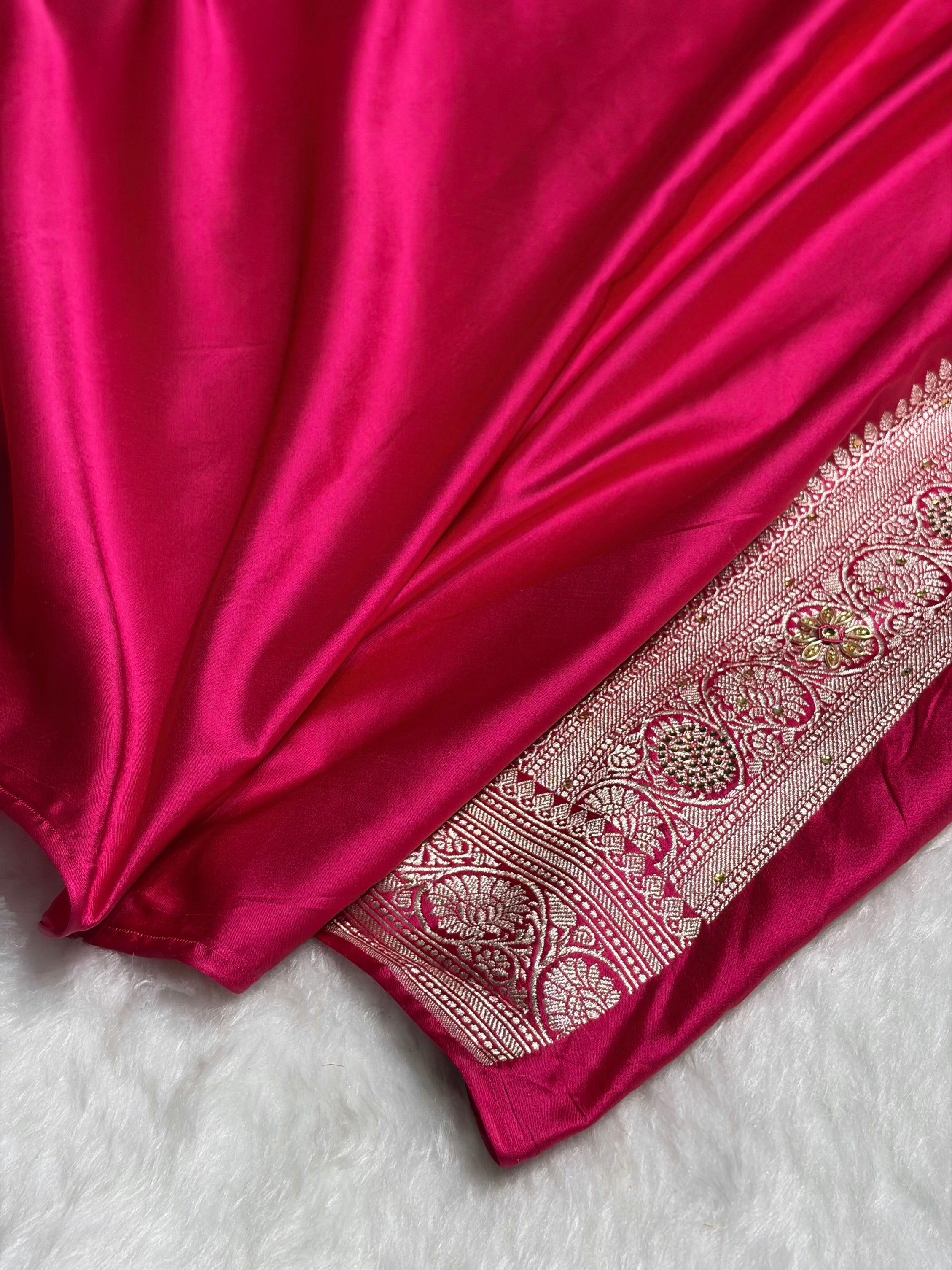 Blush Baby Pink Shade Mashru Silk Boota BMS17