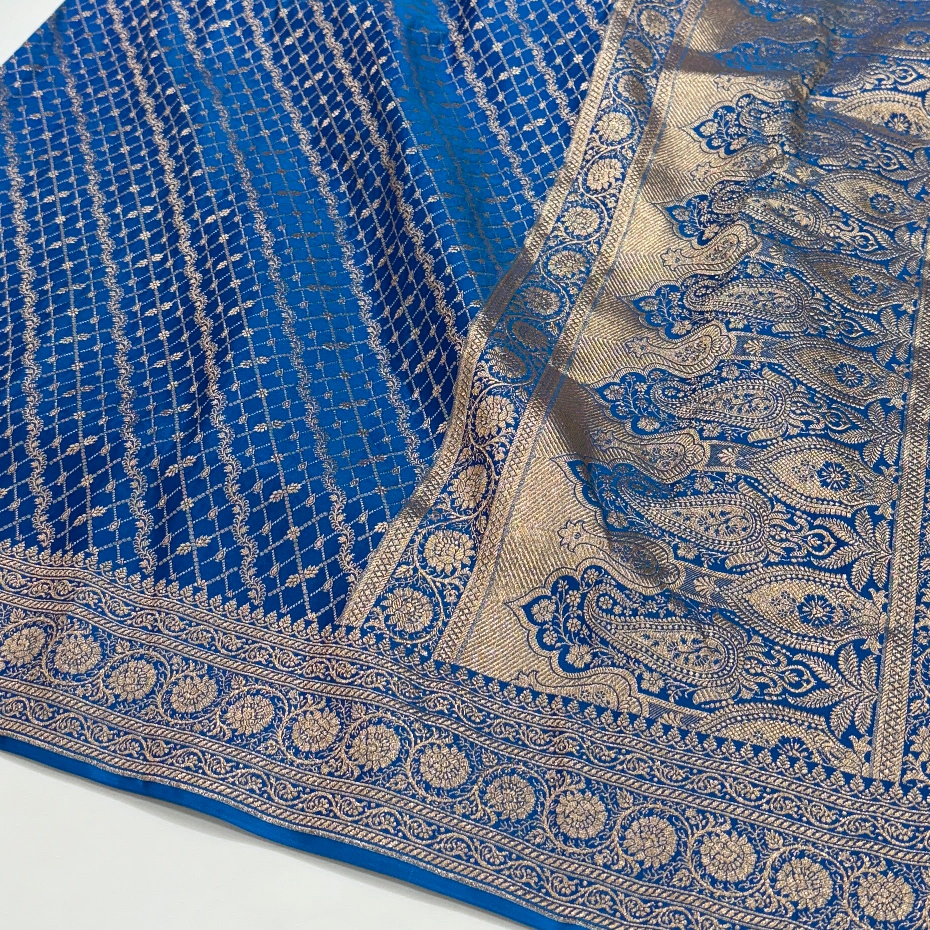 Firozy Banarasi Brocade Soft Katan Silk Saree - SKB-01