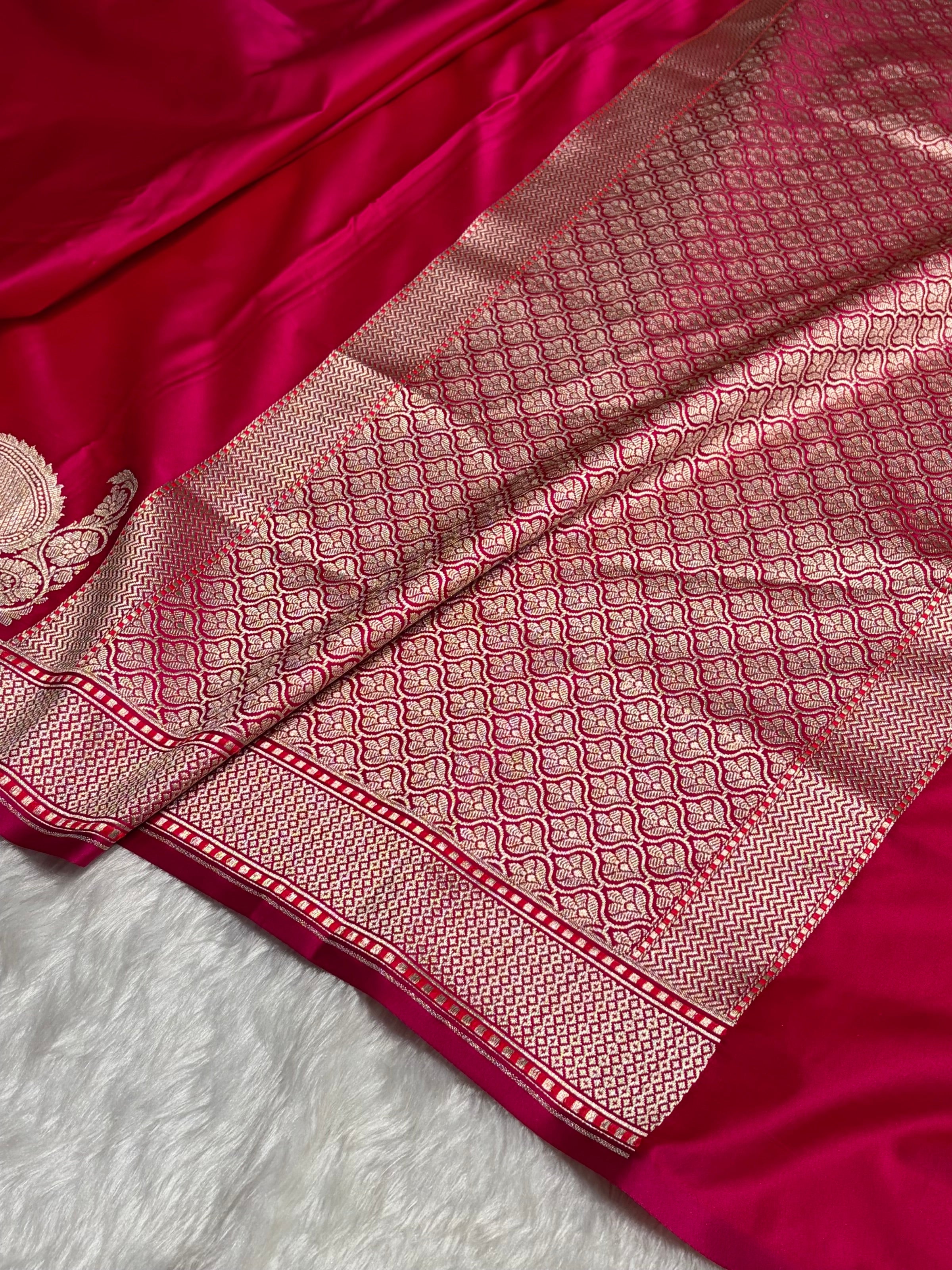 Plain Mashru with Rani Cross Shades MSM-51