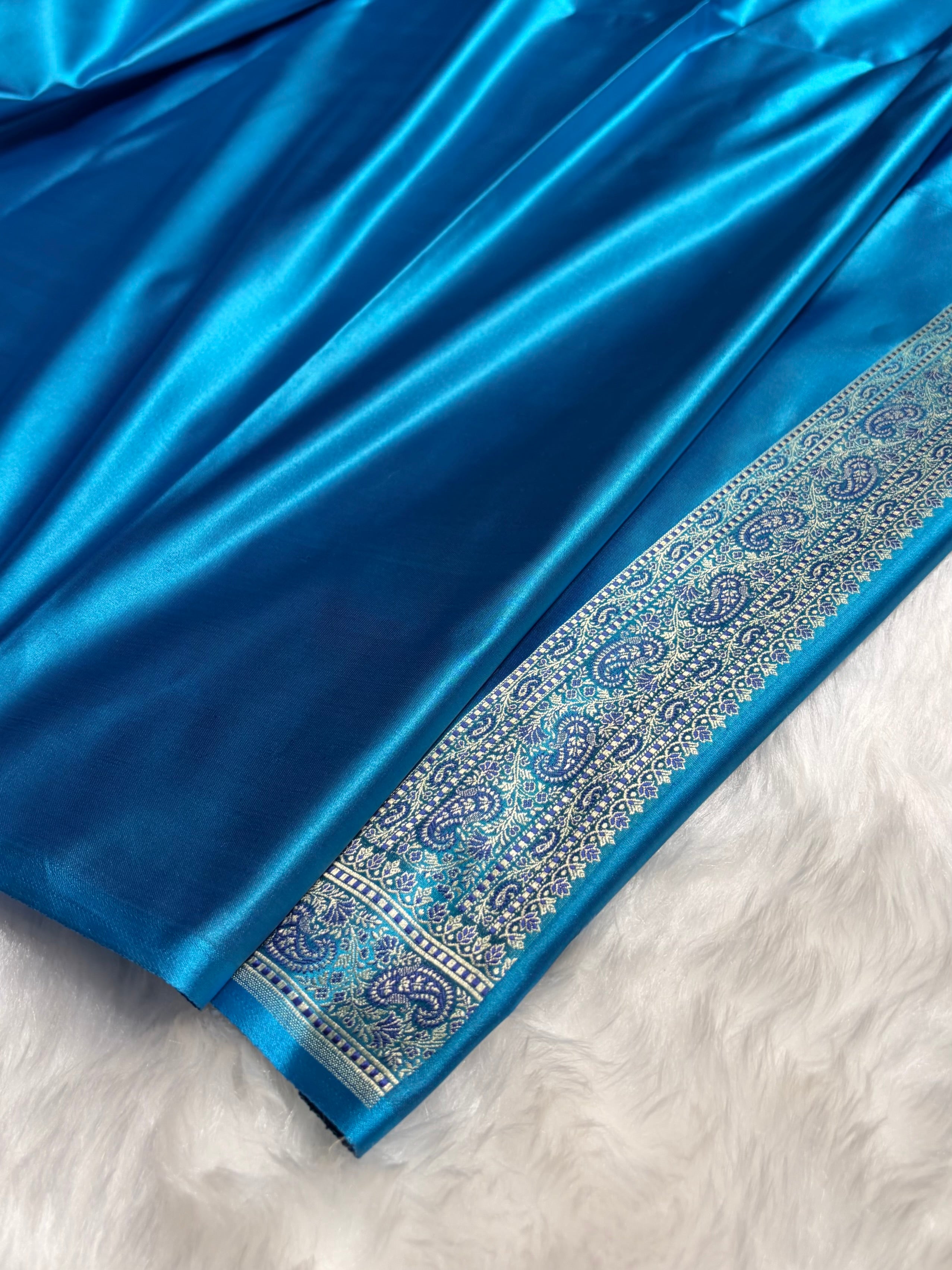 Firozi Jamawar Tanchoi Katan Silk Saree SKTM-11