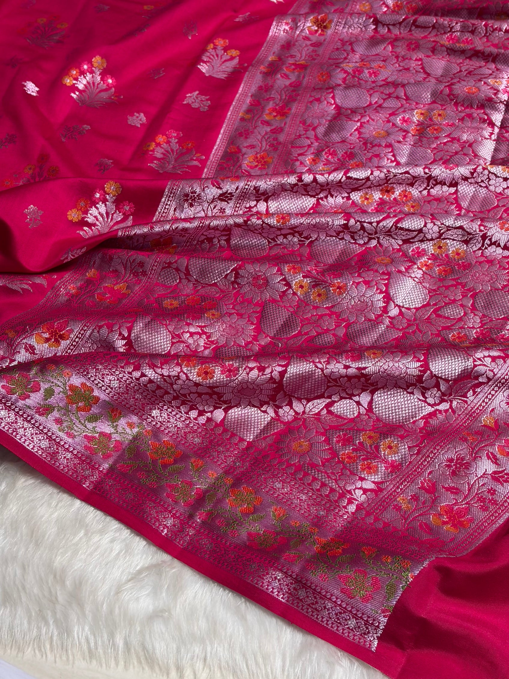 Minakari Pink Shades Pure Chiniya Silk CH-01