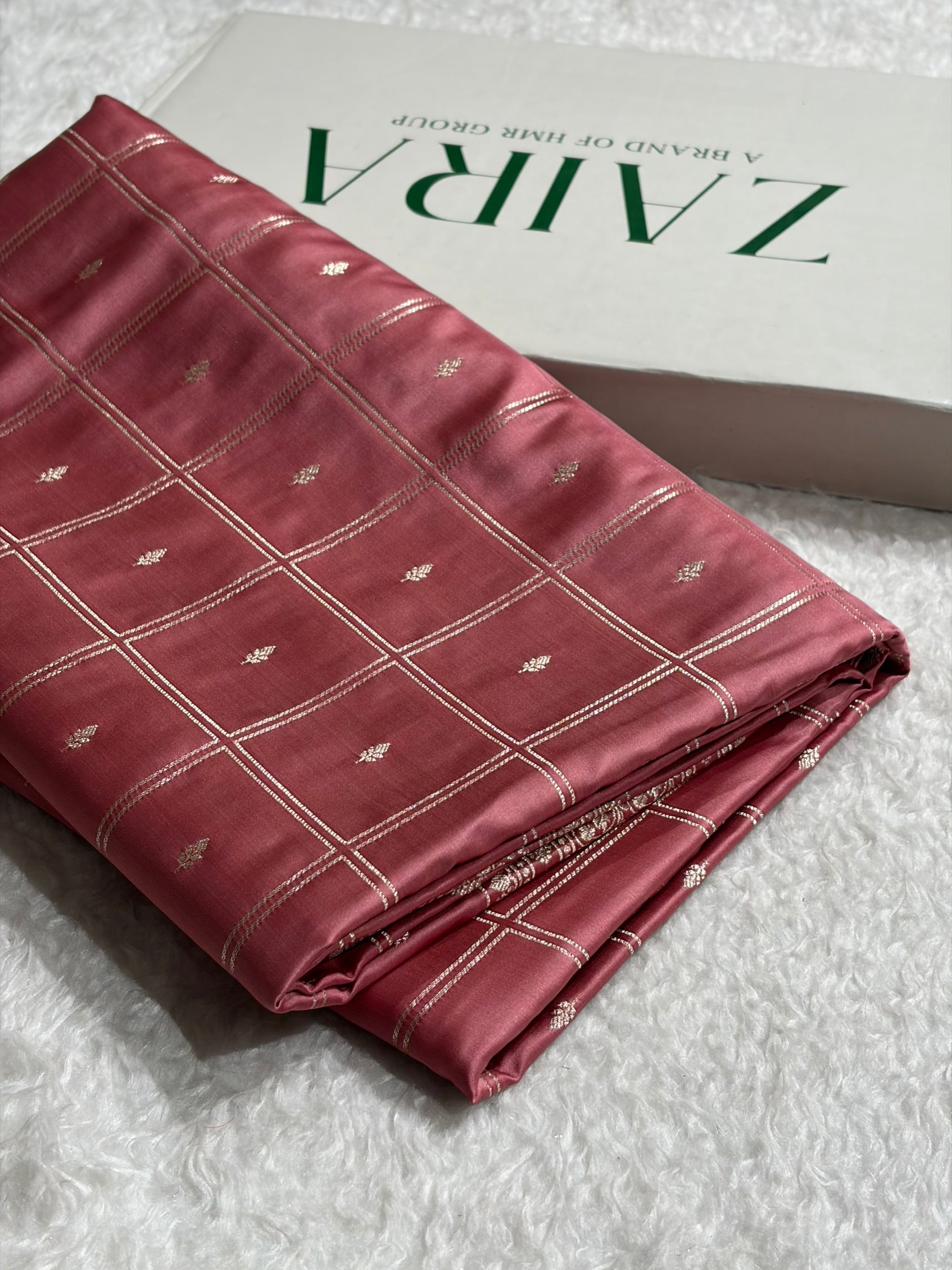 Peach Shades Banarasi With Floral Border Mashru Silk Saree MSM-124