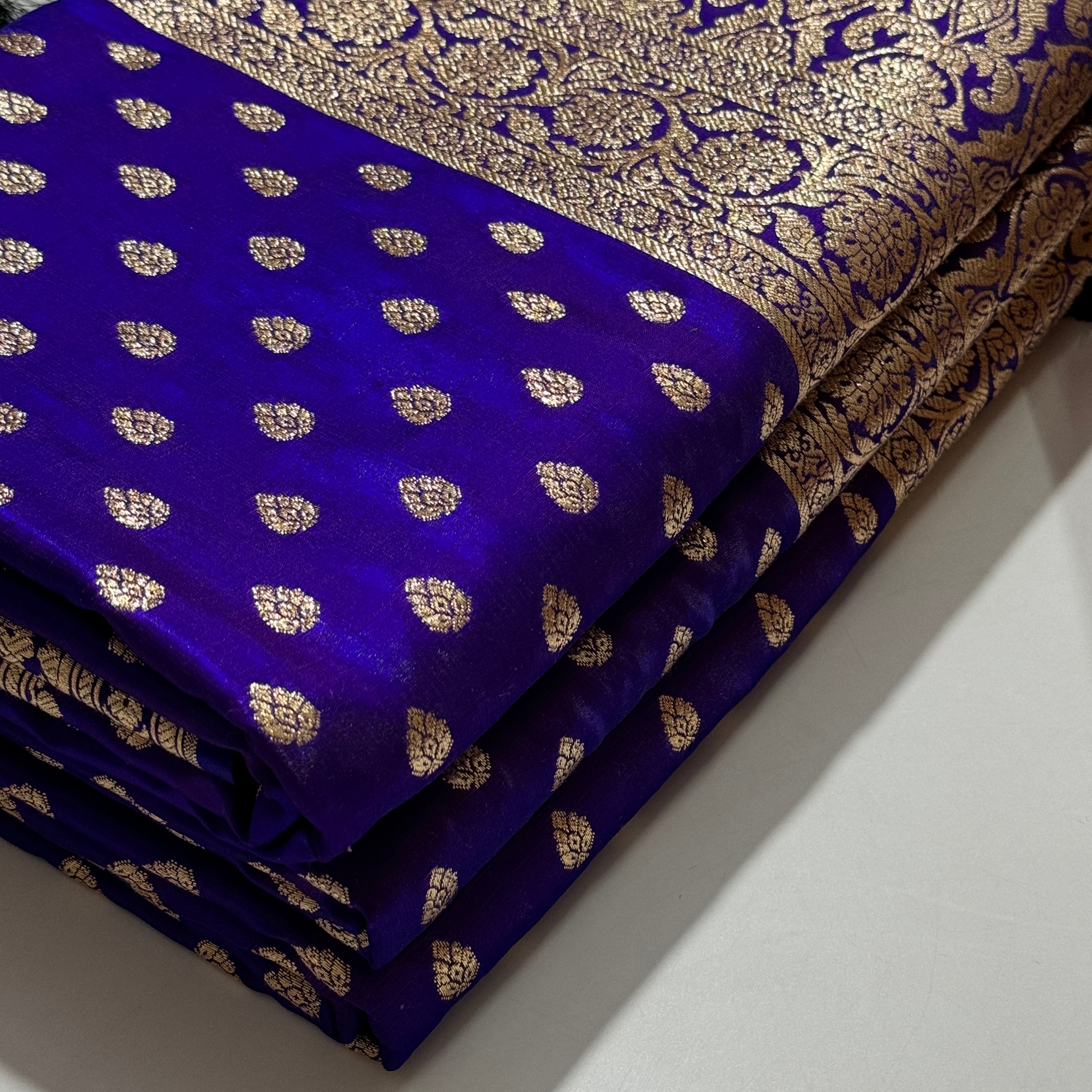 Satin silk booti in Purple Shades SS01