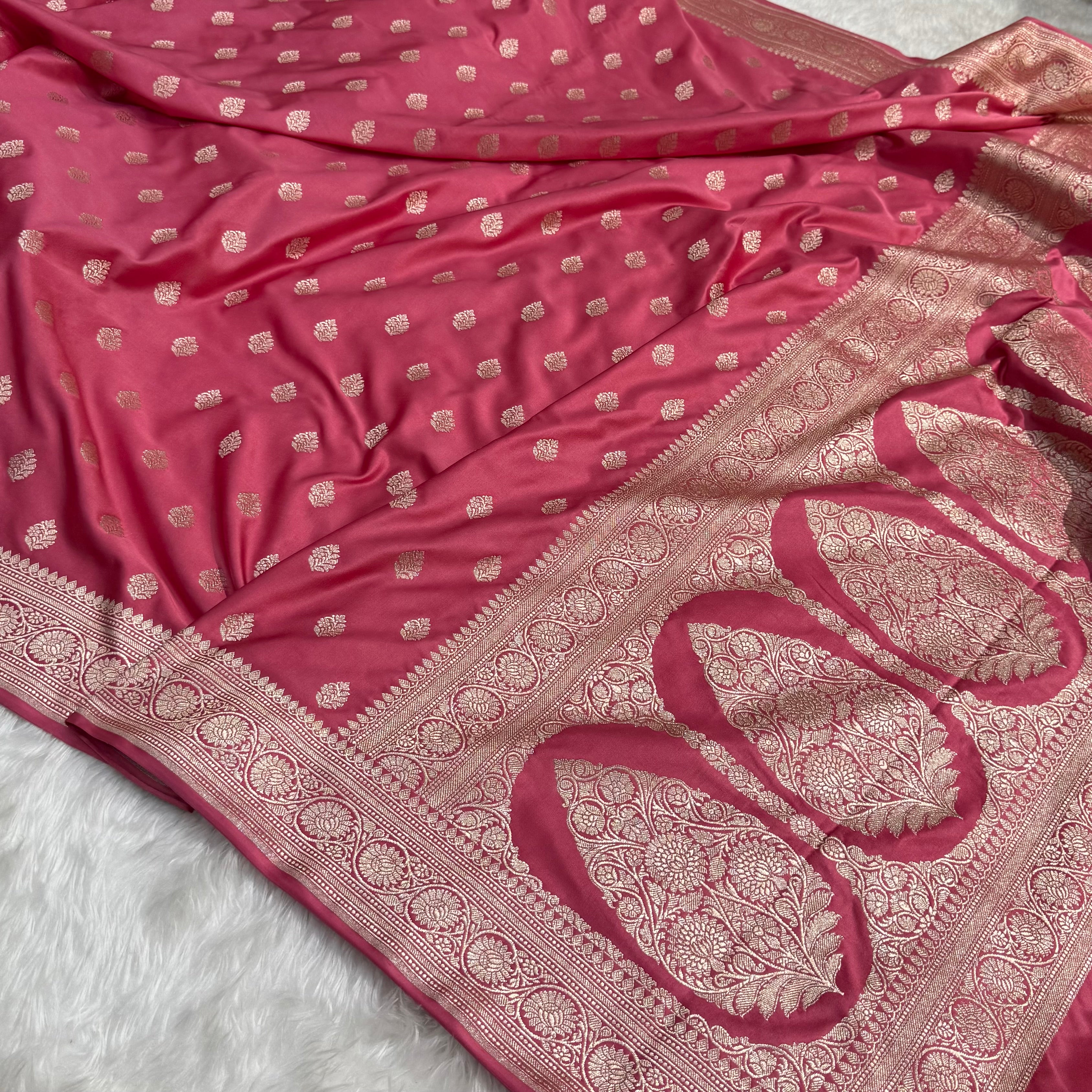 Blush Baby Pink Shade Mashru Silk Boota MS17