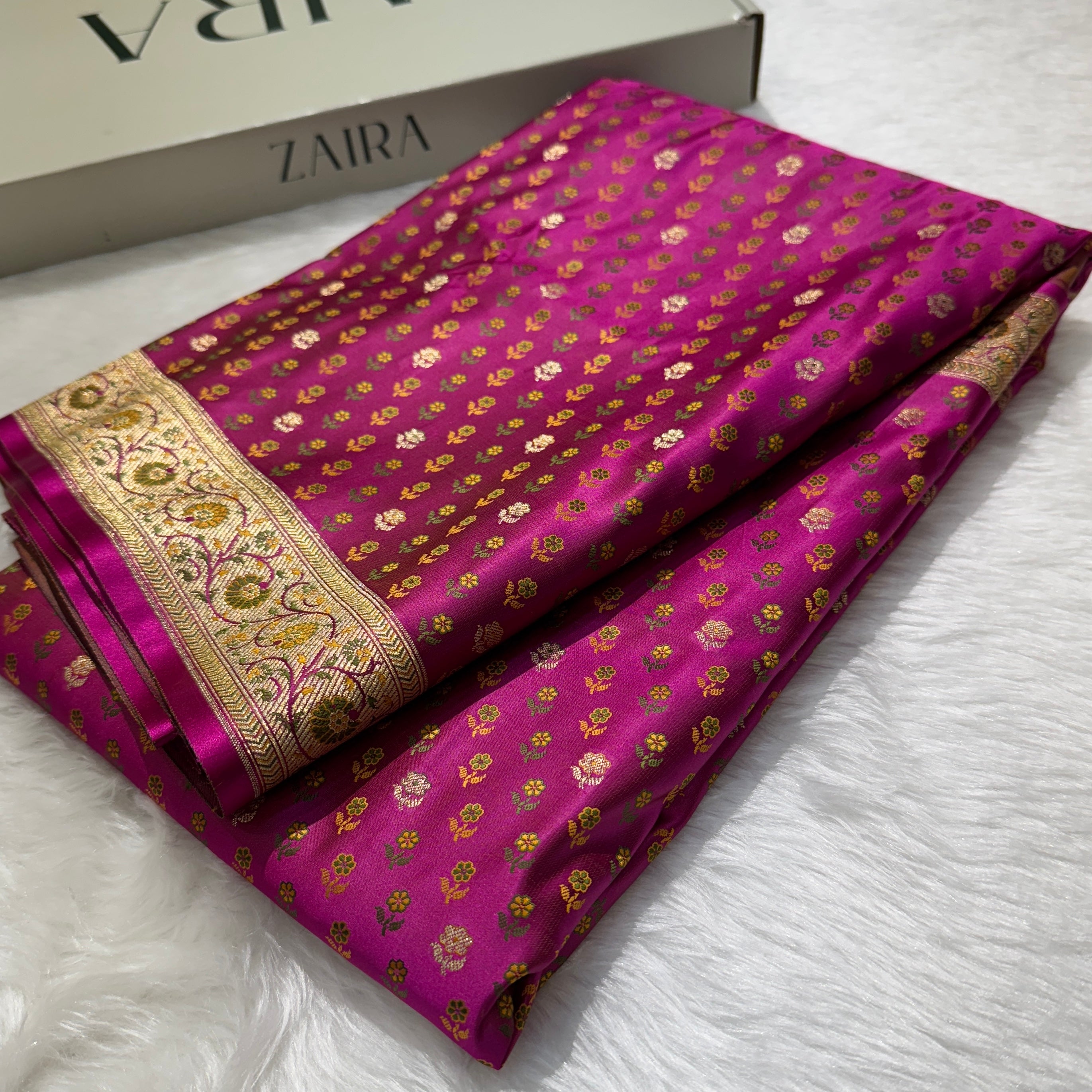 Rani Minakari Tanchoi Tilfi booti Katan Silk Saree SKTM-01