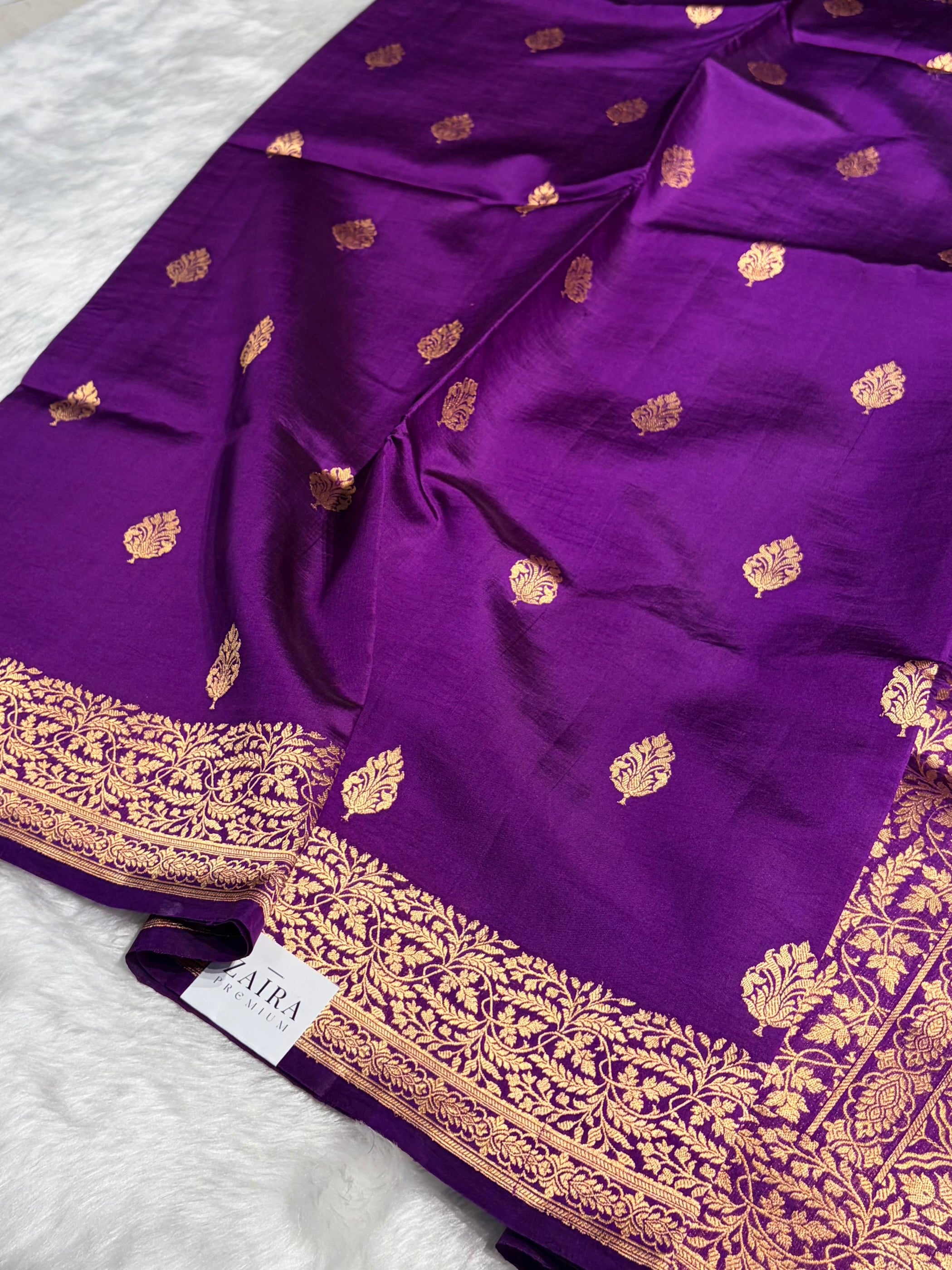 Purple Shades Meena Boota Handwoven Raw Mango Silk RM-31