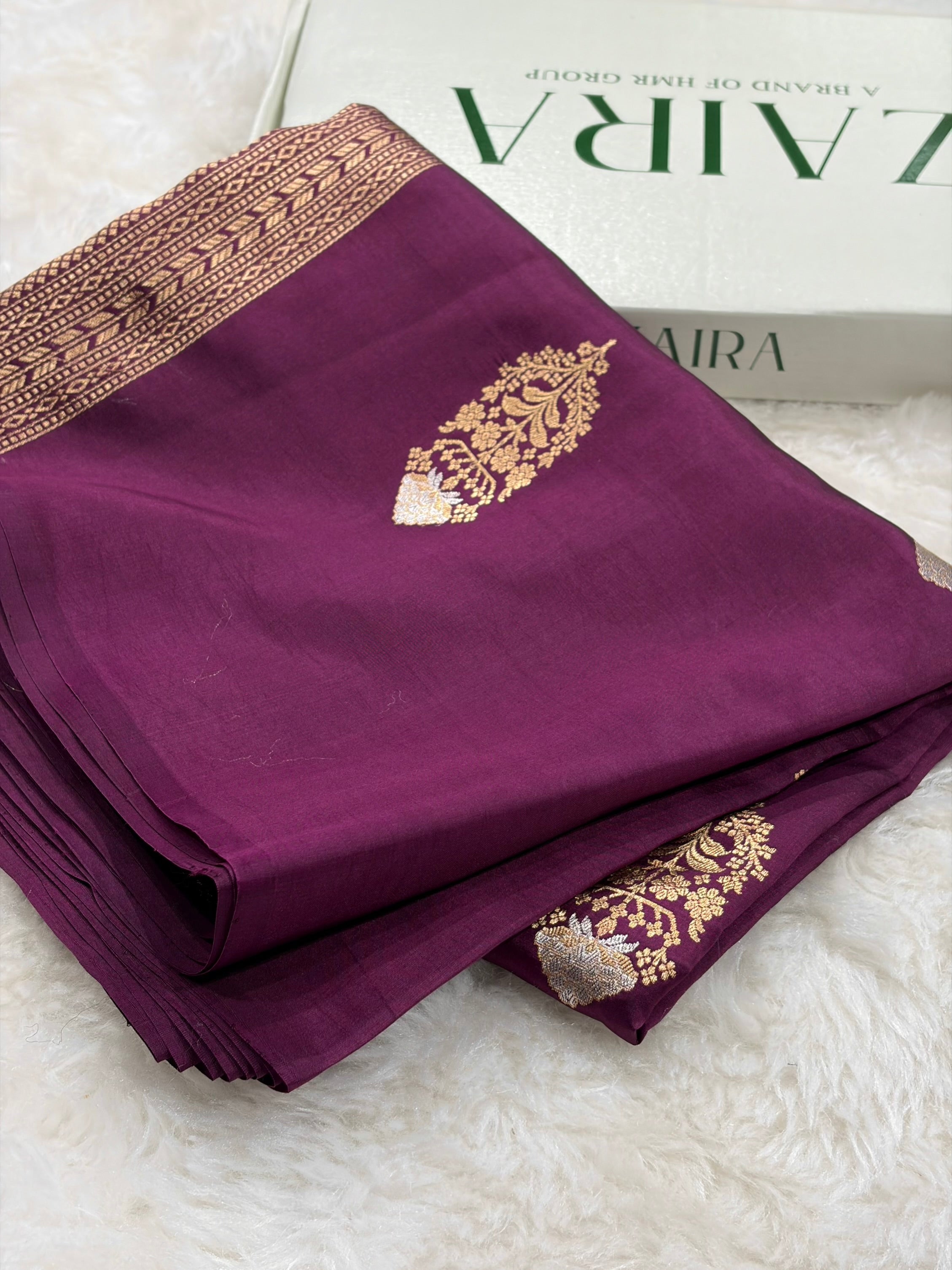Wine Shades Handwoven Pure Paper Silk RM-51