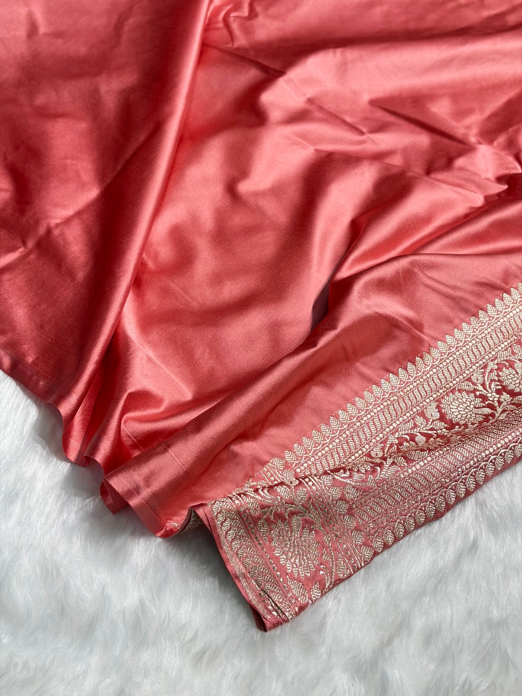 Peach Shades Boota Mashru Silk Saree MS16