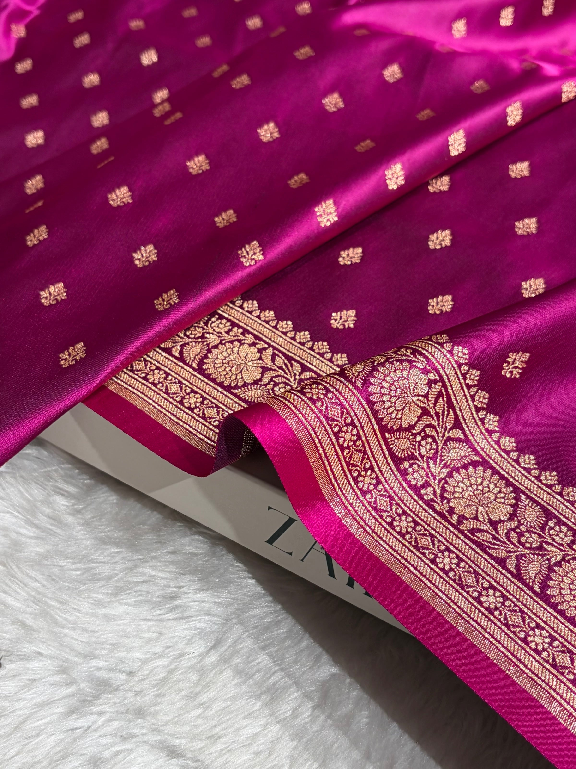 Banarasi Boota Katan Silk Saree In Wine Shades SK03