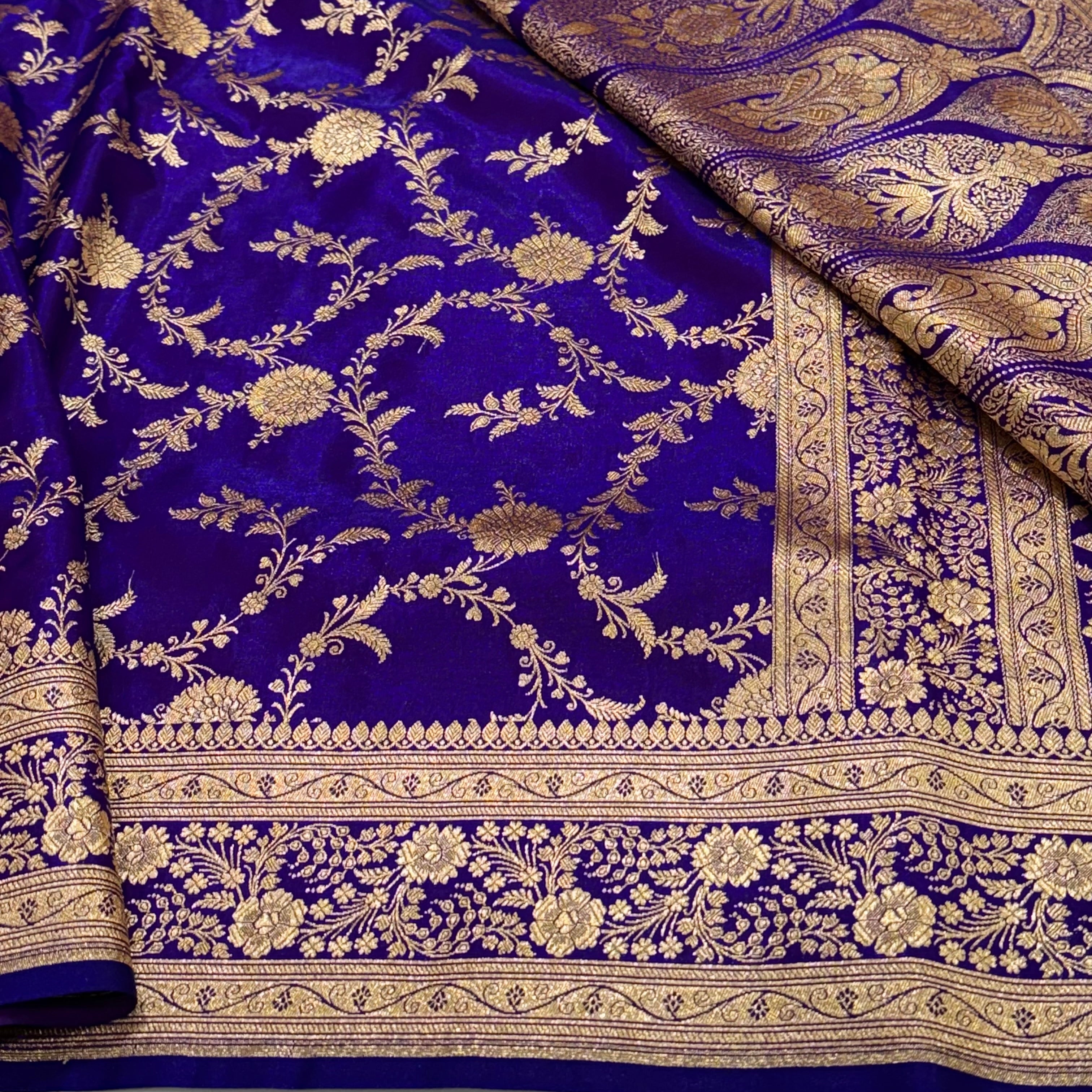 Light Weight Purple Satin Silk Saree SS14
