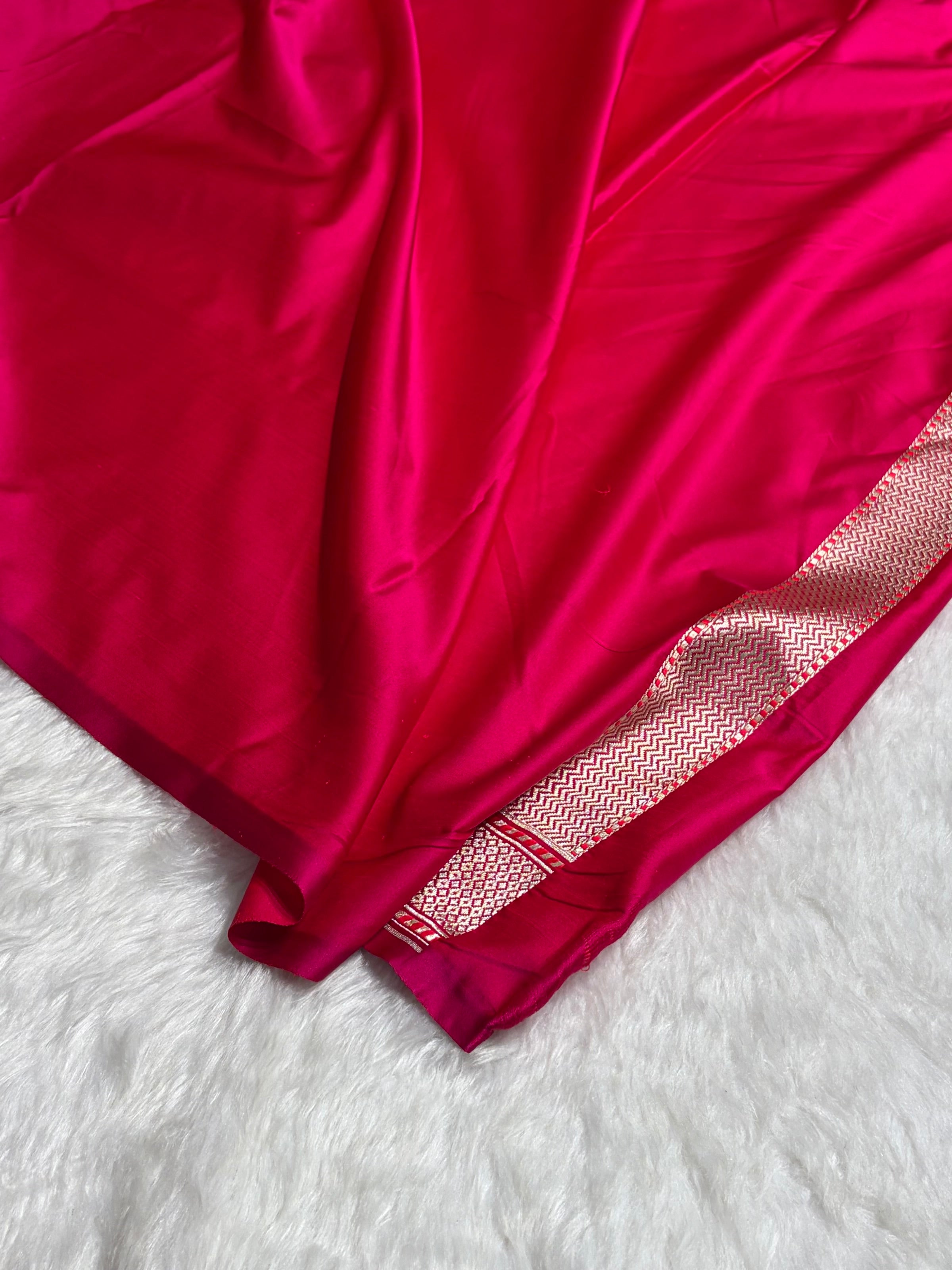 Plain Mashru with Rani Cross Shades MSM-51