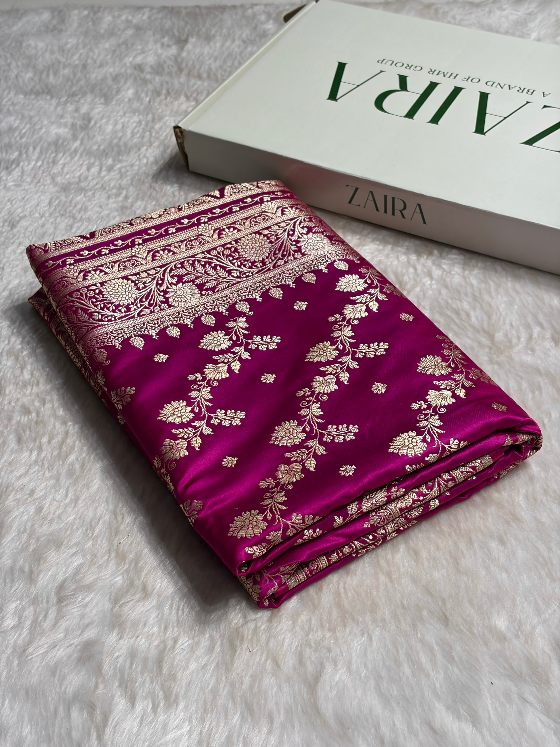 Rani Cross & Booti Banarasi Katan Silk Saree SK24