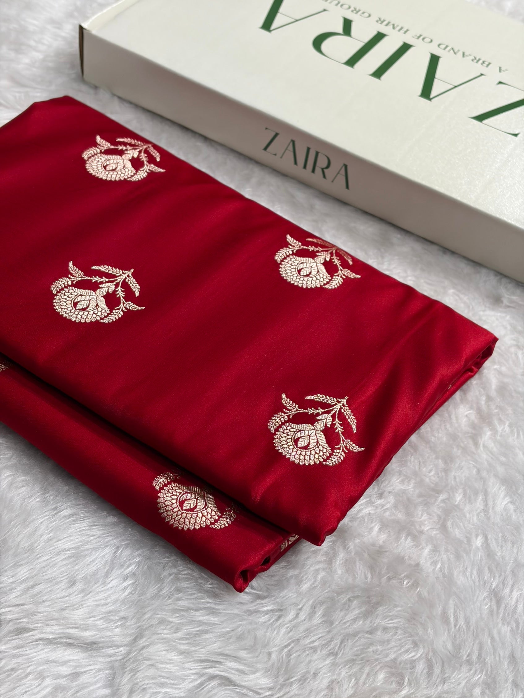 Red Shades Banarasi Boota Pattern Floral Mashru Silk Saree MSM-113