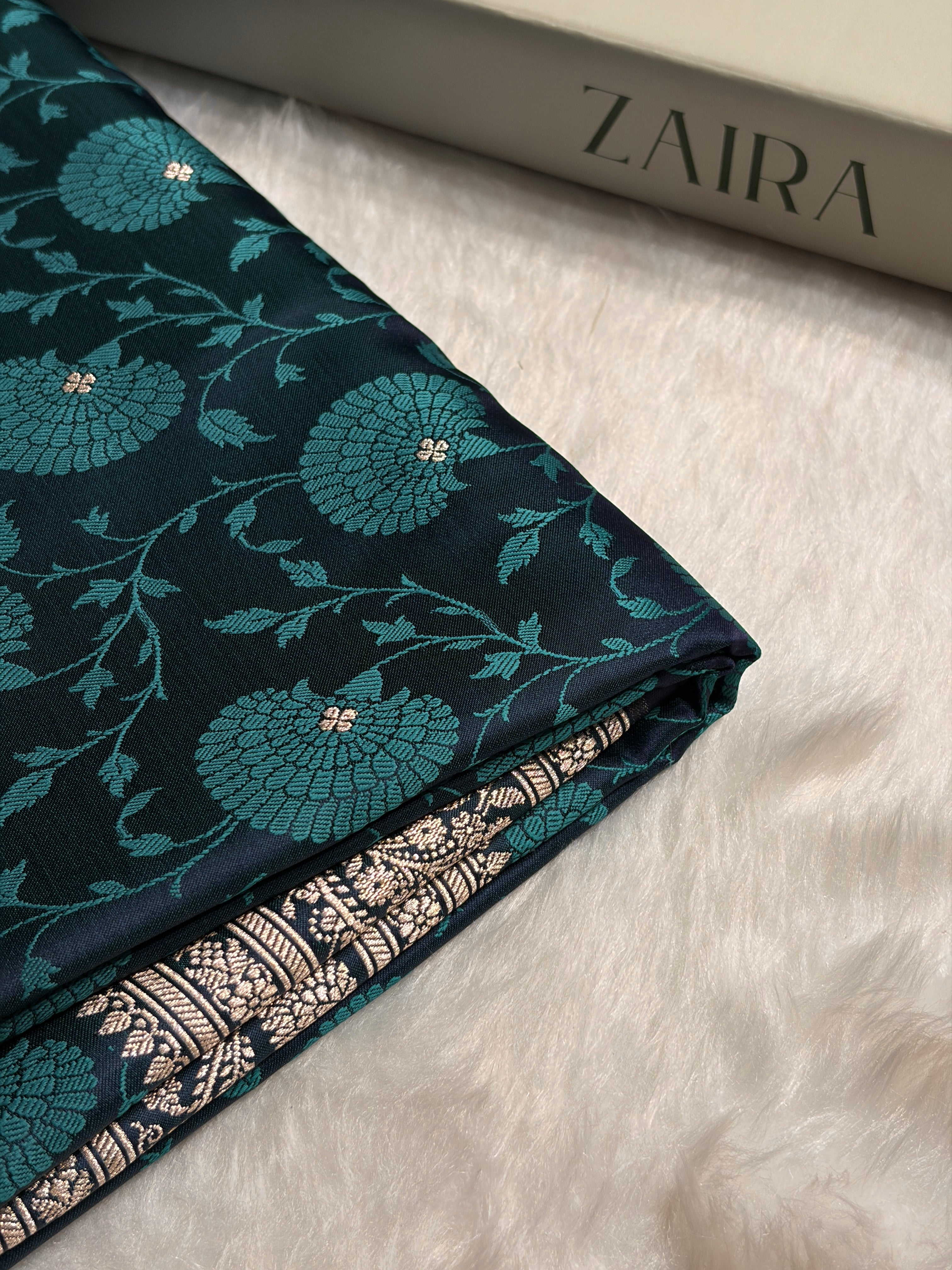 Rama Shades Tanchoi Motif Mashru Silk Saree MST-11